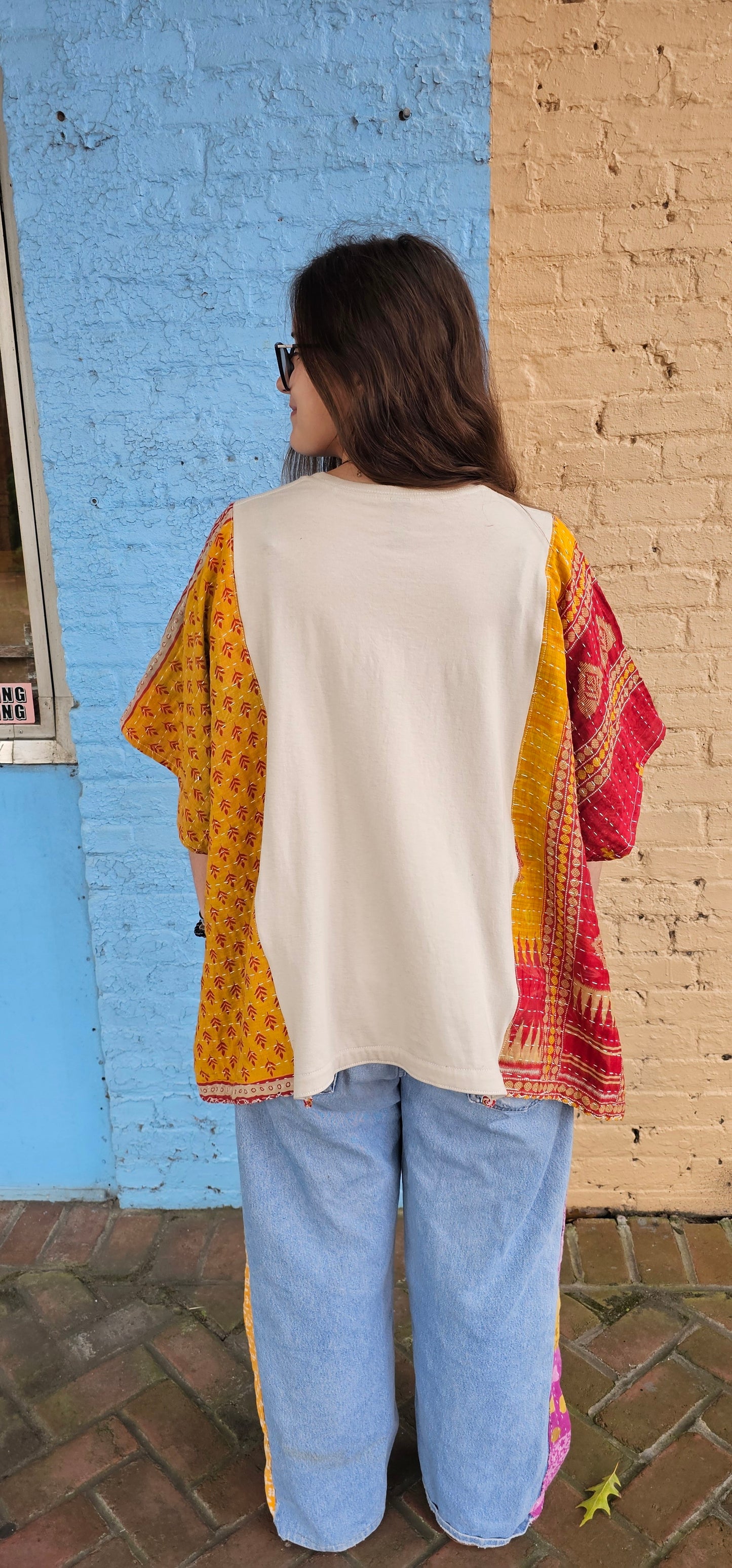 Stay Wild Moon Child Kantha Diva Flow Top 1253
