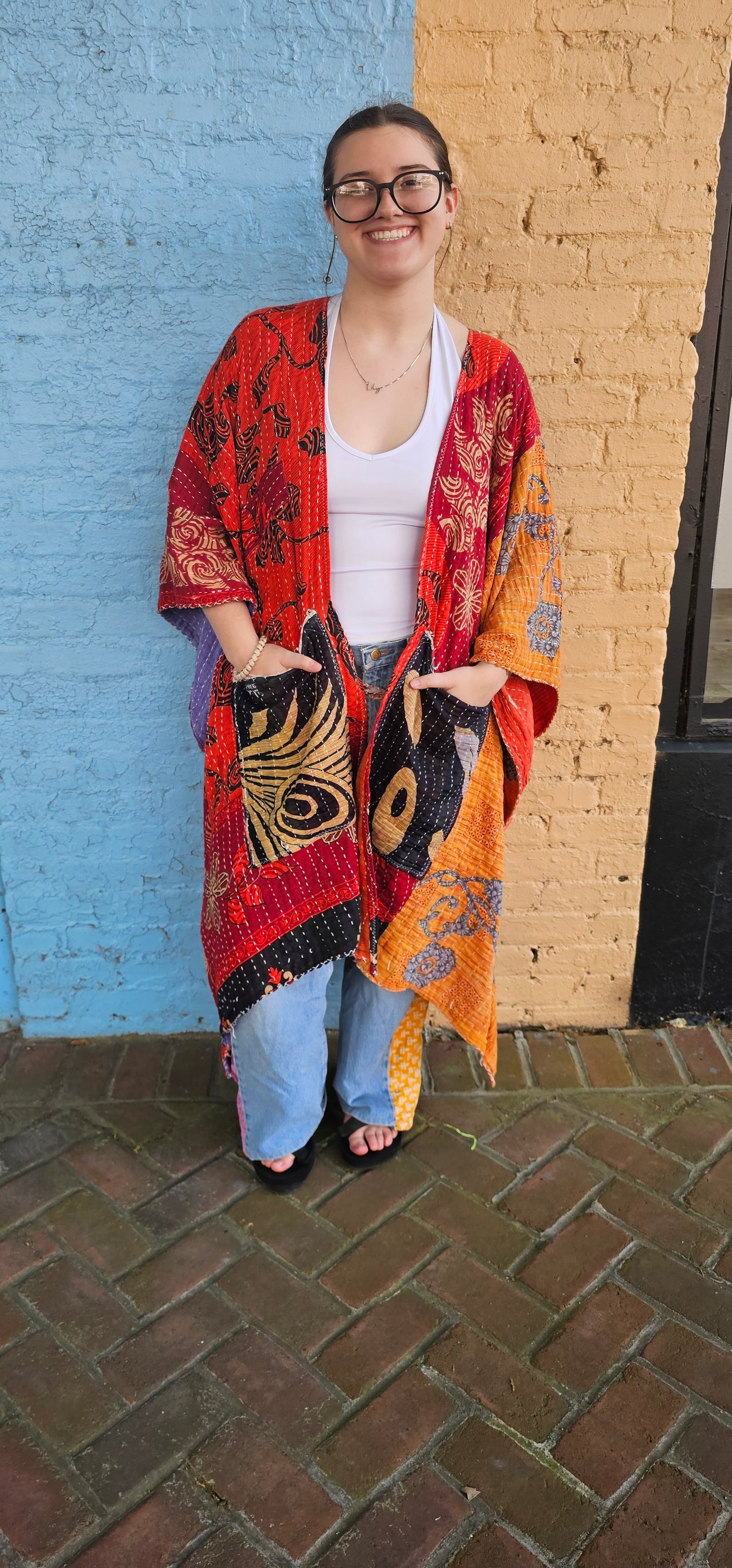 Kantha Kimono with pockets #1132