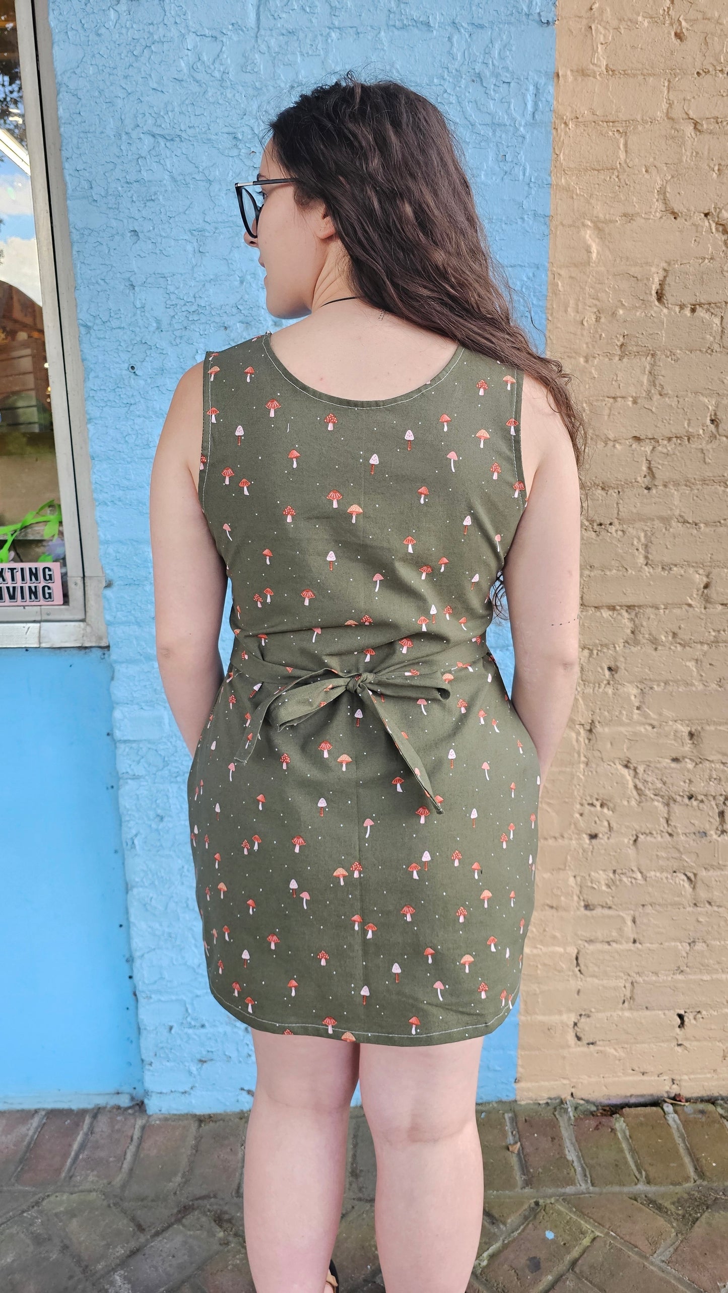 Dark Gren Mushroom Frock size Medium #1391