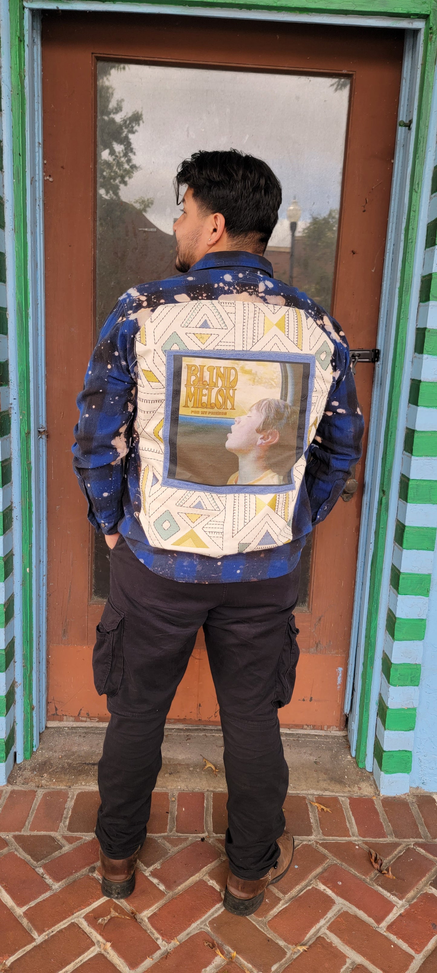 Blind Melon Upcycled Bleached Flannel size XL