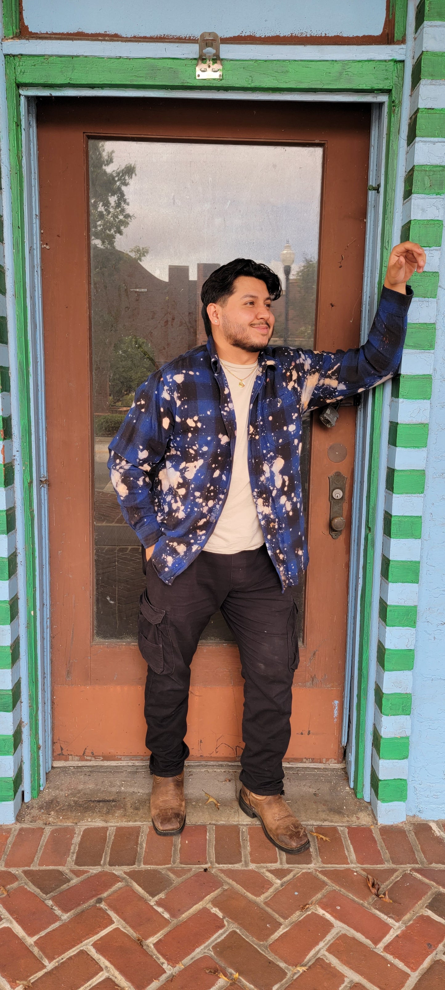 Blind Melon Upcycled Bleached Flannel size XL