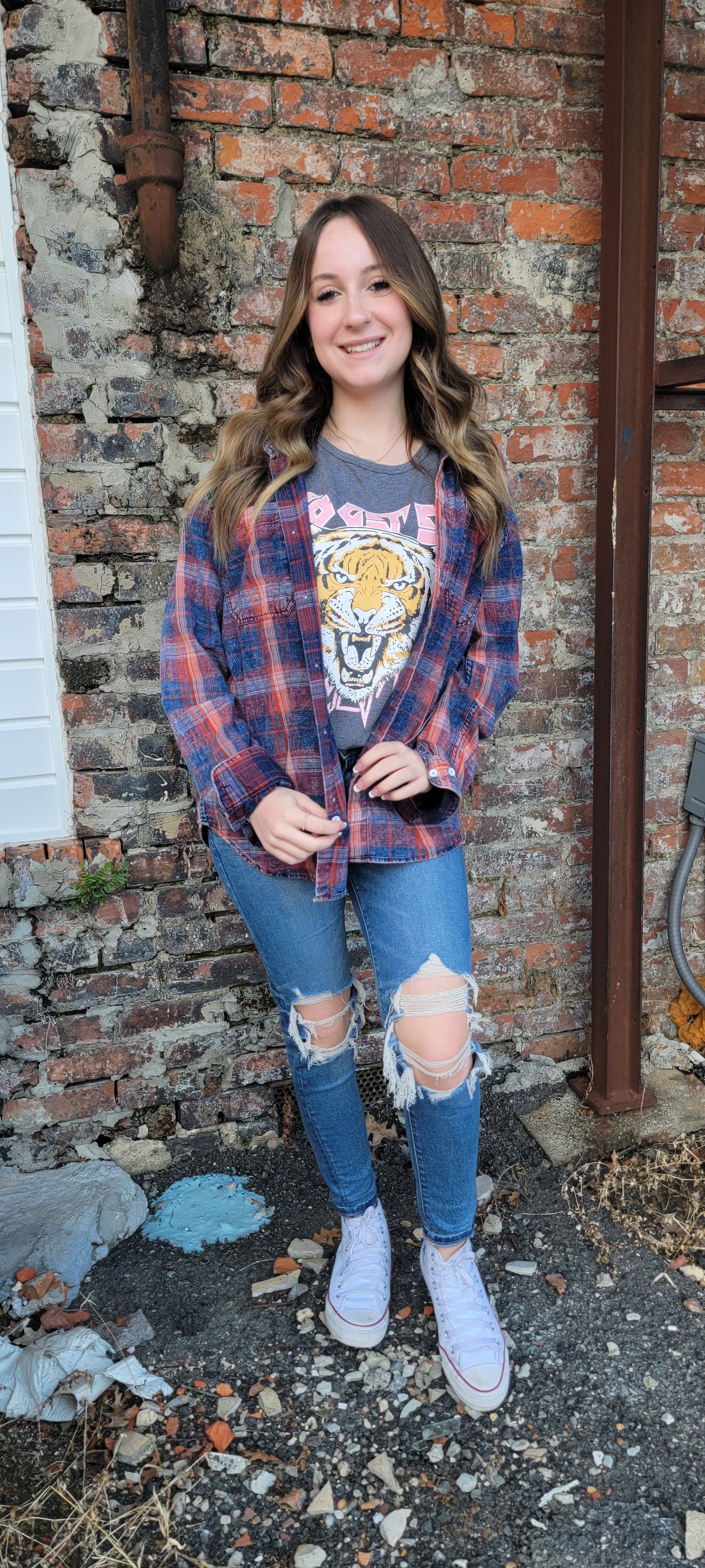 Soundgarden Upcycled Festival Flannel size LARGE