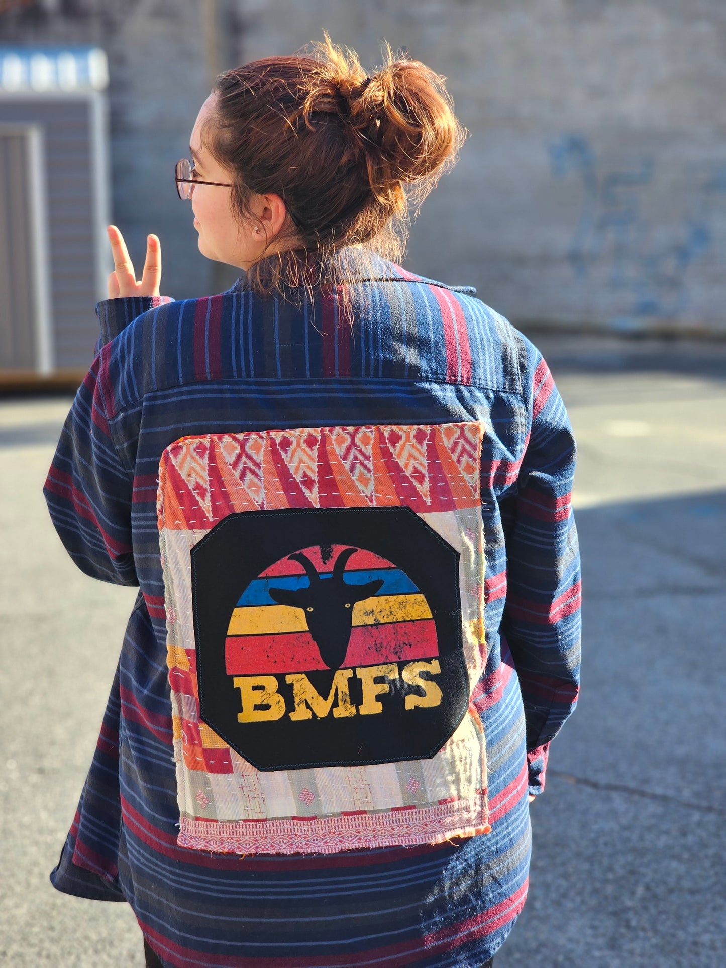 Billy Strings Upcycled Kantha Flannel size 2XL