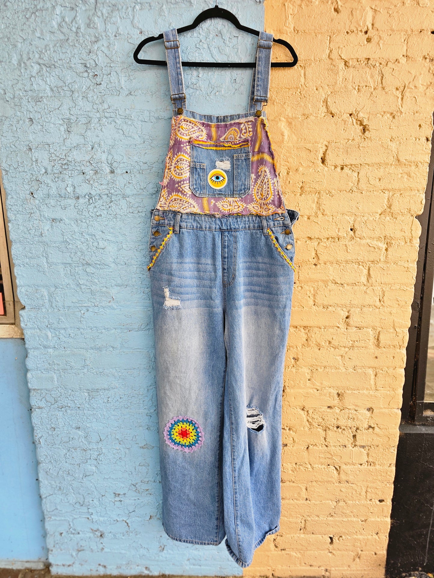 Kantha Denim Overalls size XL