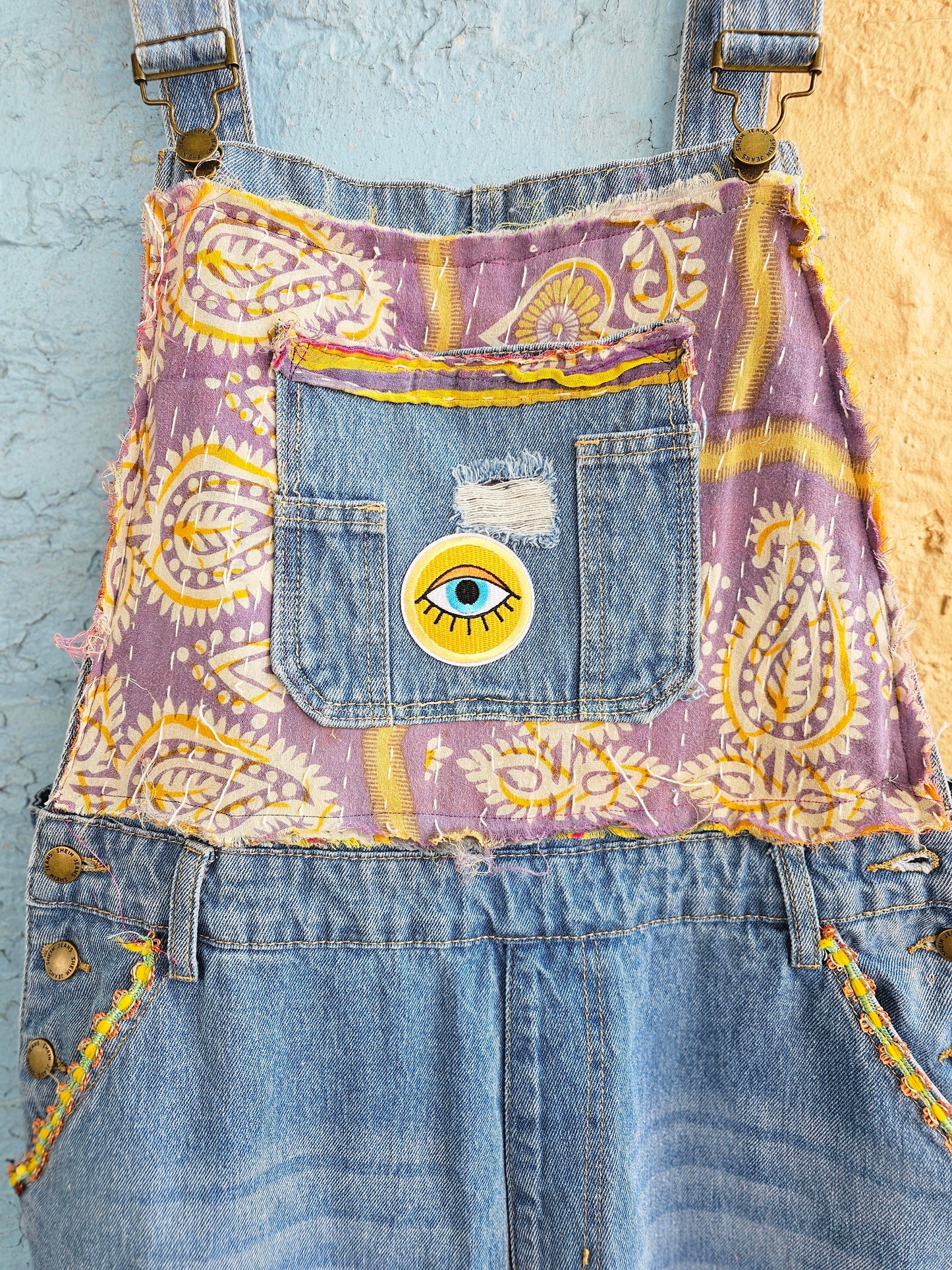Kantha Denim Overalls size XL