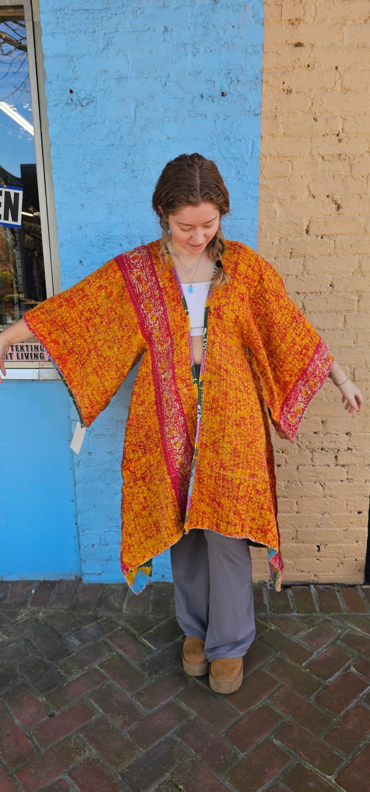 Kantha Kimono with pockets #1101