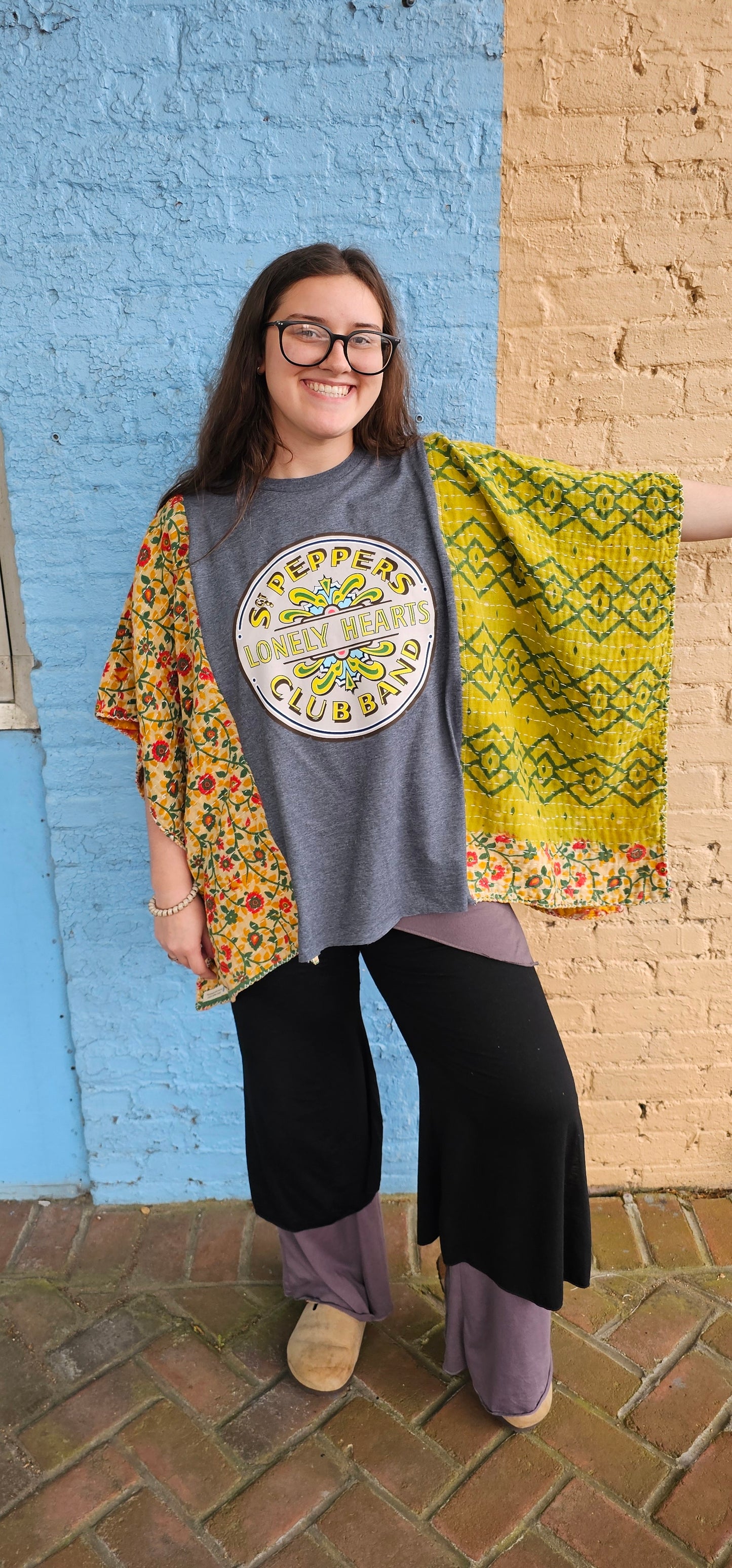 The Beatles Sgt. Pepper's Lonely Hearts Club Band Kantha Poncho