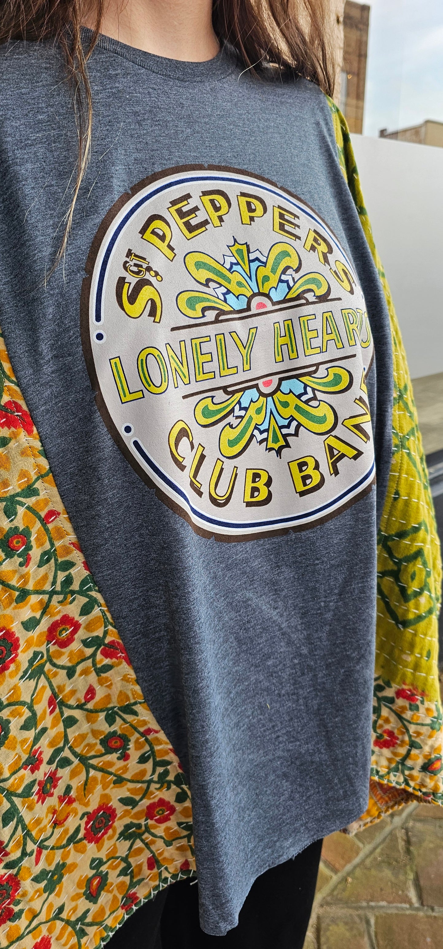 The Beatles Sgt. Pepper's Lonely Hearts Club Band Kantha Poncho