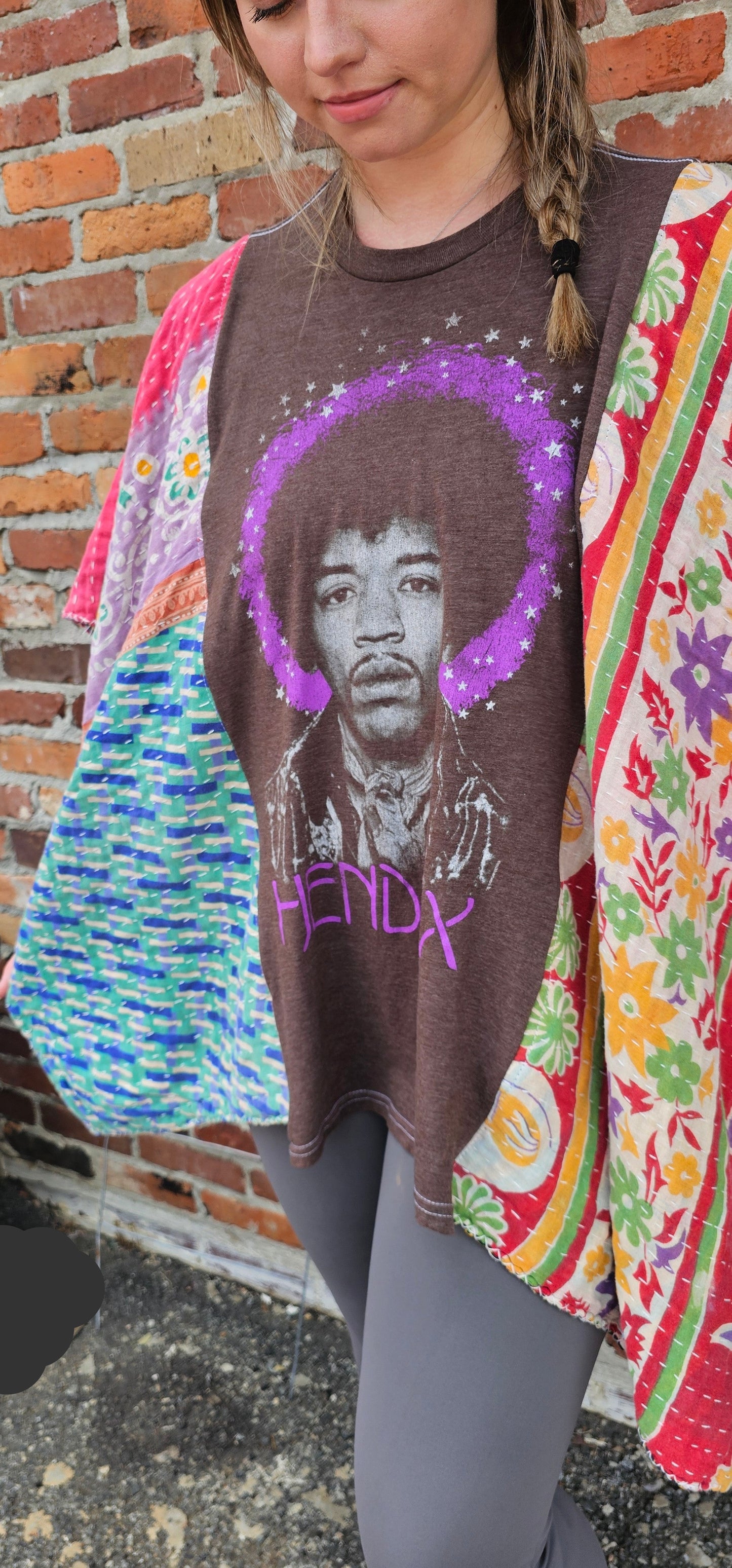 Jimi Hendrix Kantha Poncho 1138