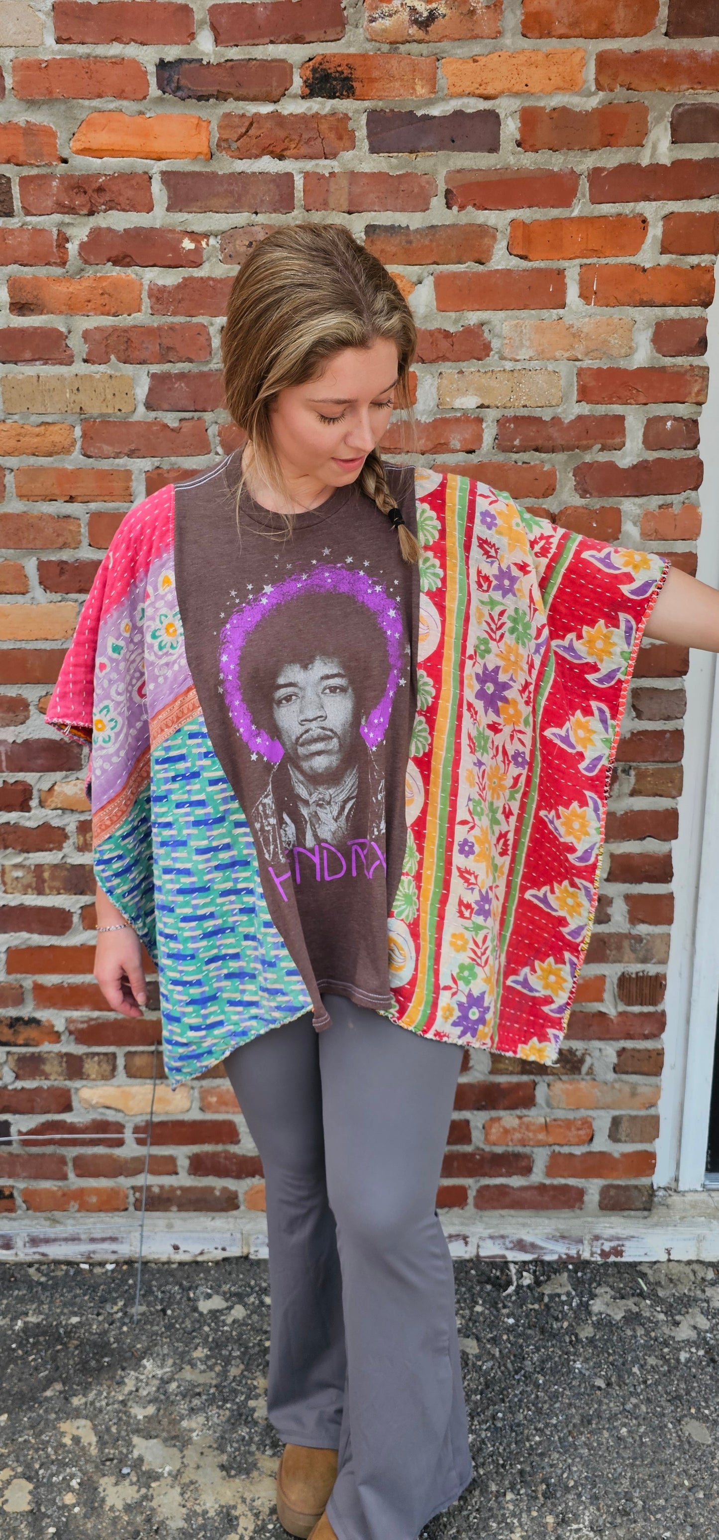 Jimi Hendrix Kantha Poncho 1138