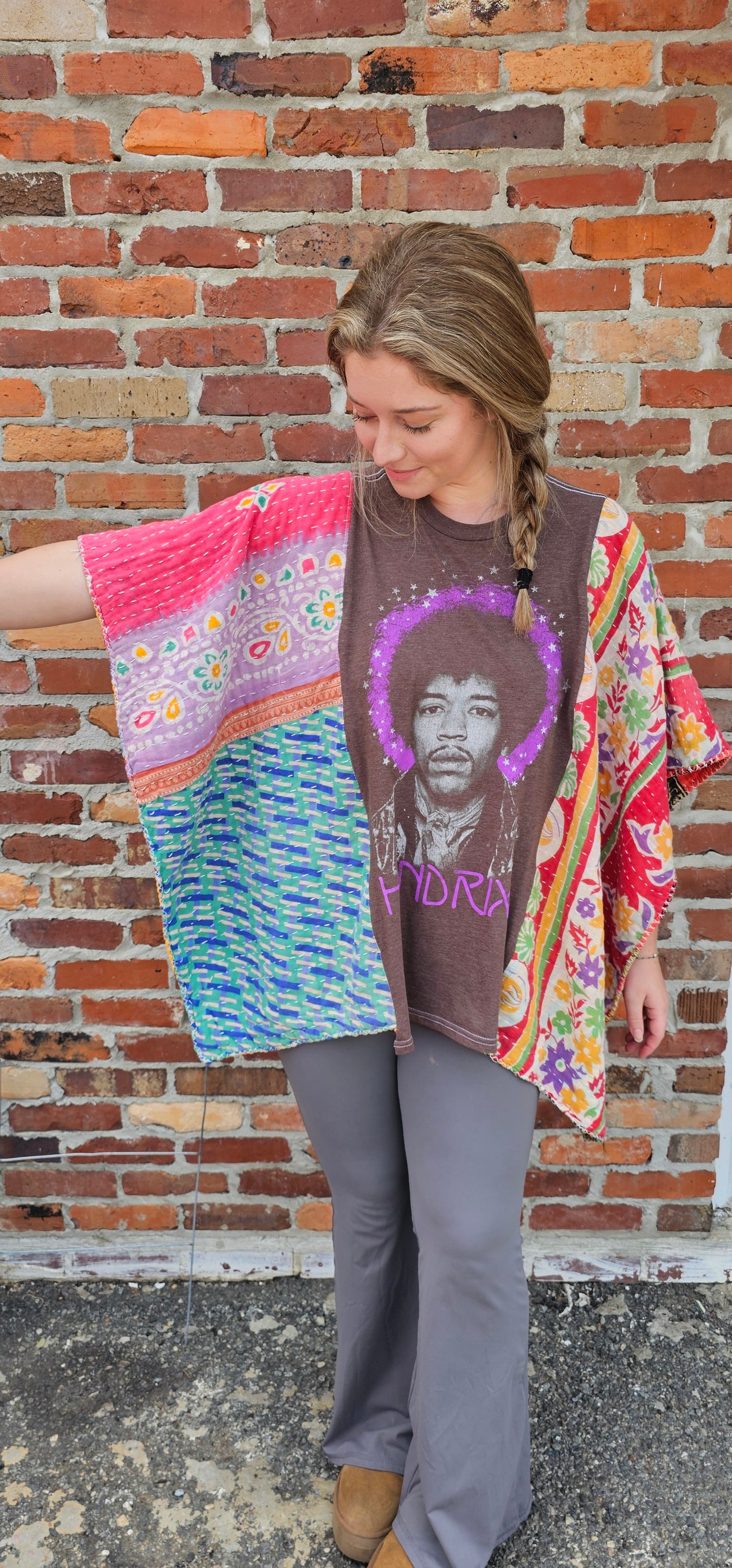 Jimi Hendrix Kantha Poncho 1138