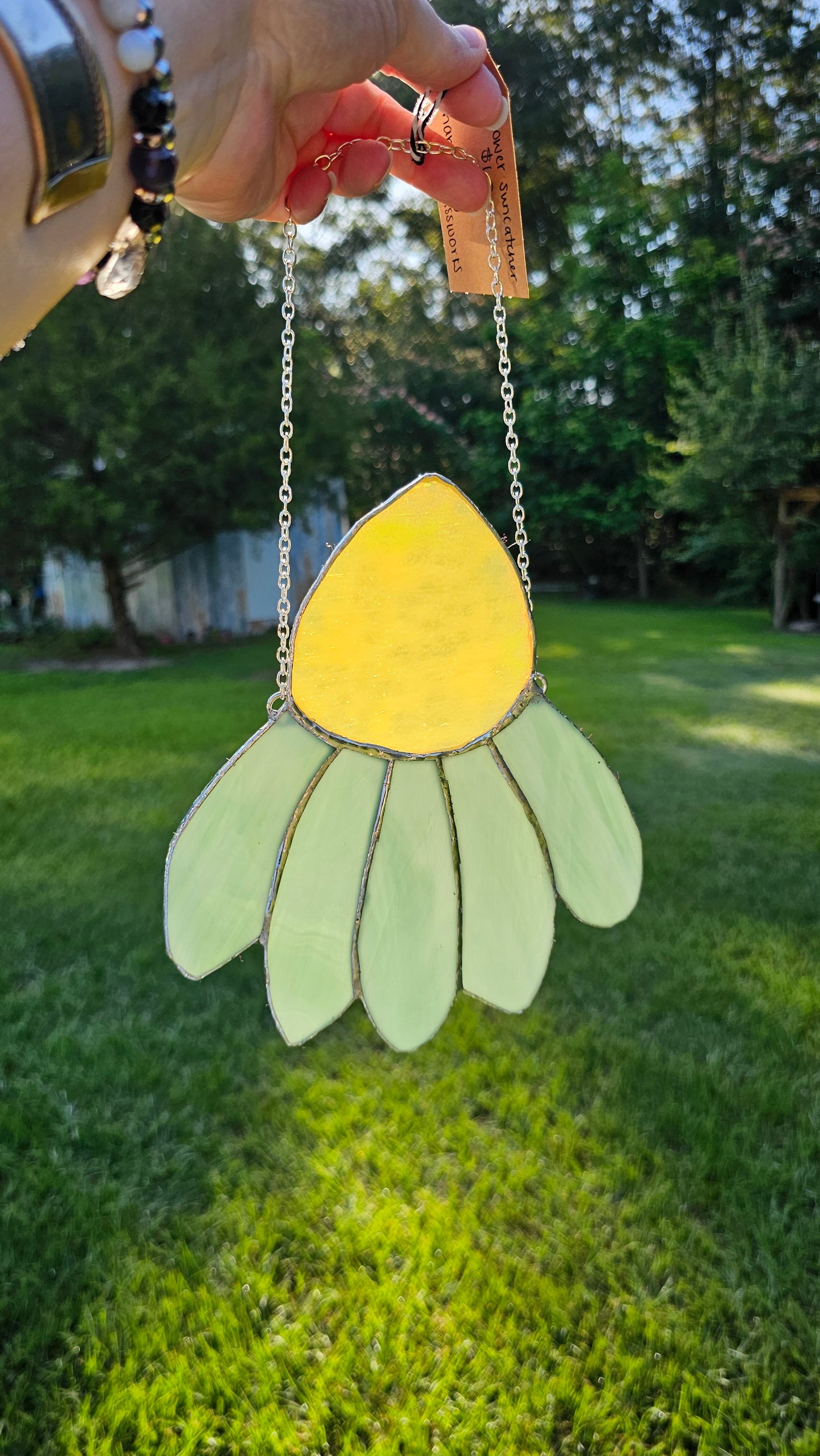 Stained Glass Flower Suncatcher