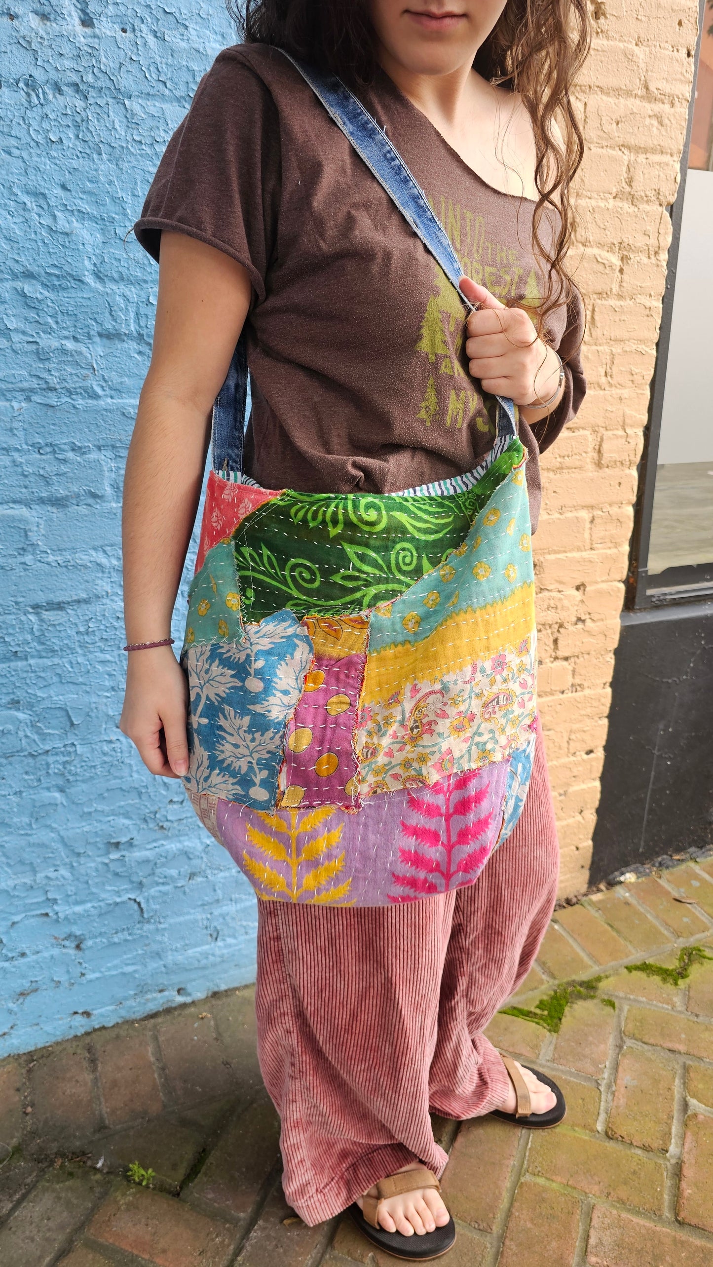 Kantha Patchwork Slouch Bag #1442