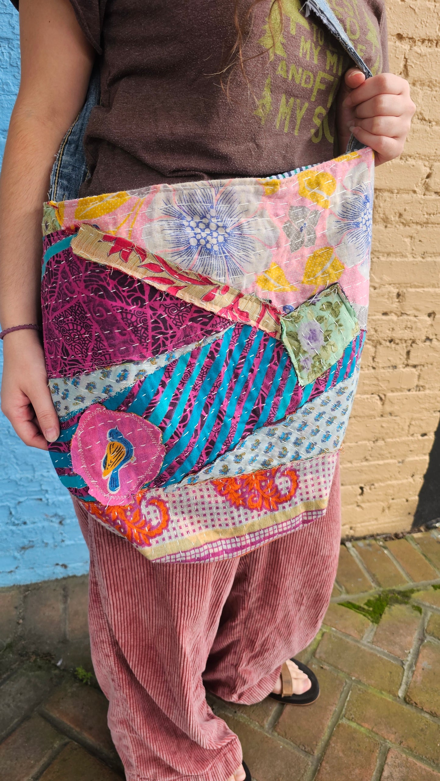 Kantha Patchwork Slouch Bag #1443