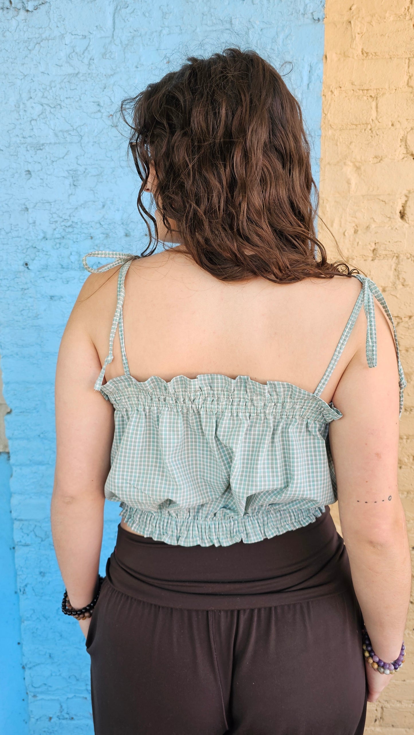Women's Tank-Upcycled Men's Button Up #1420