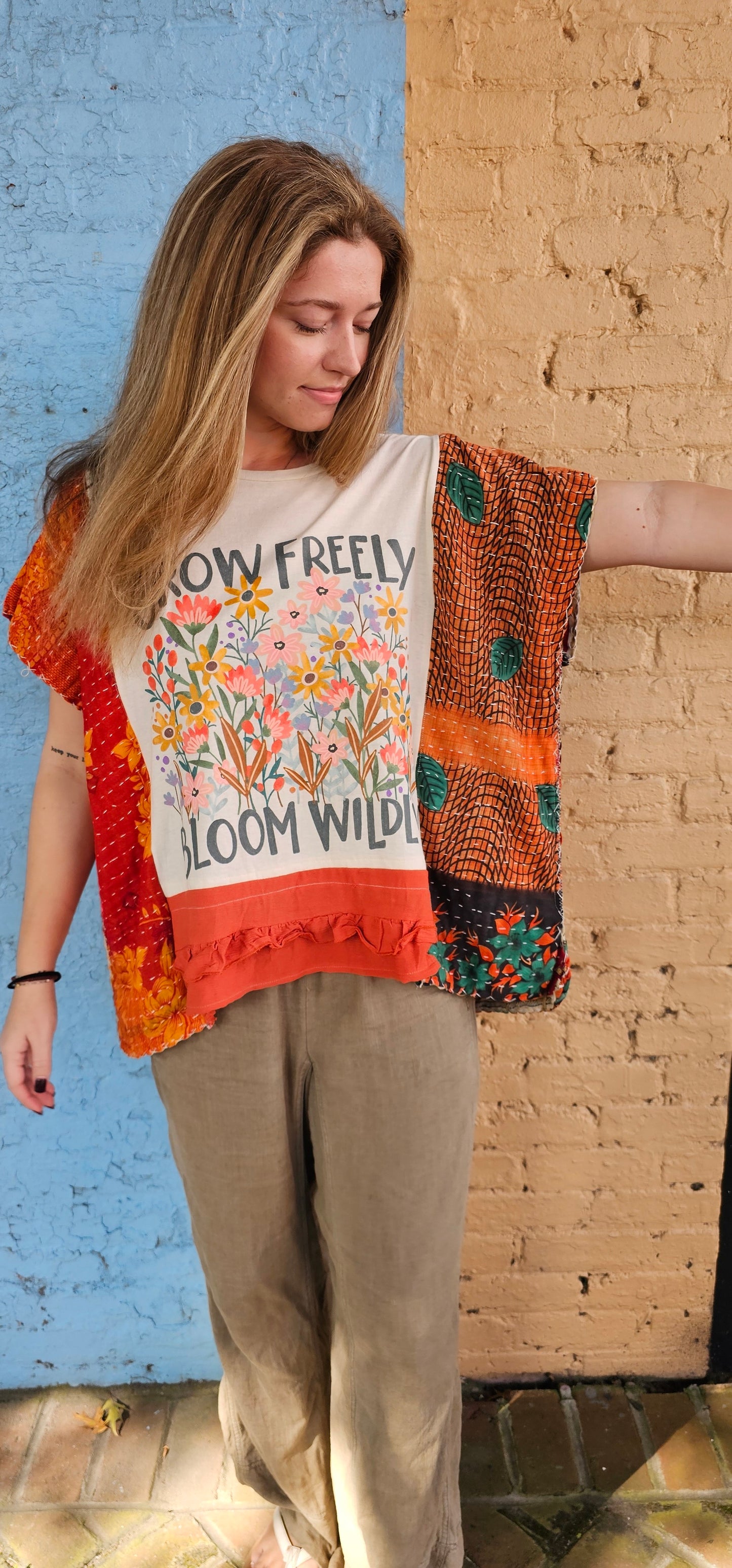 Grow Freely Kantha Diva Flow Top 1238