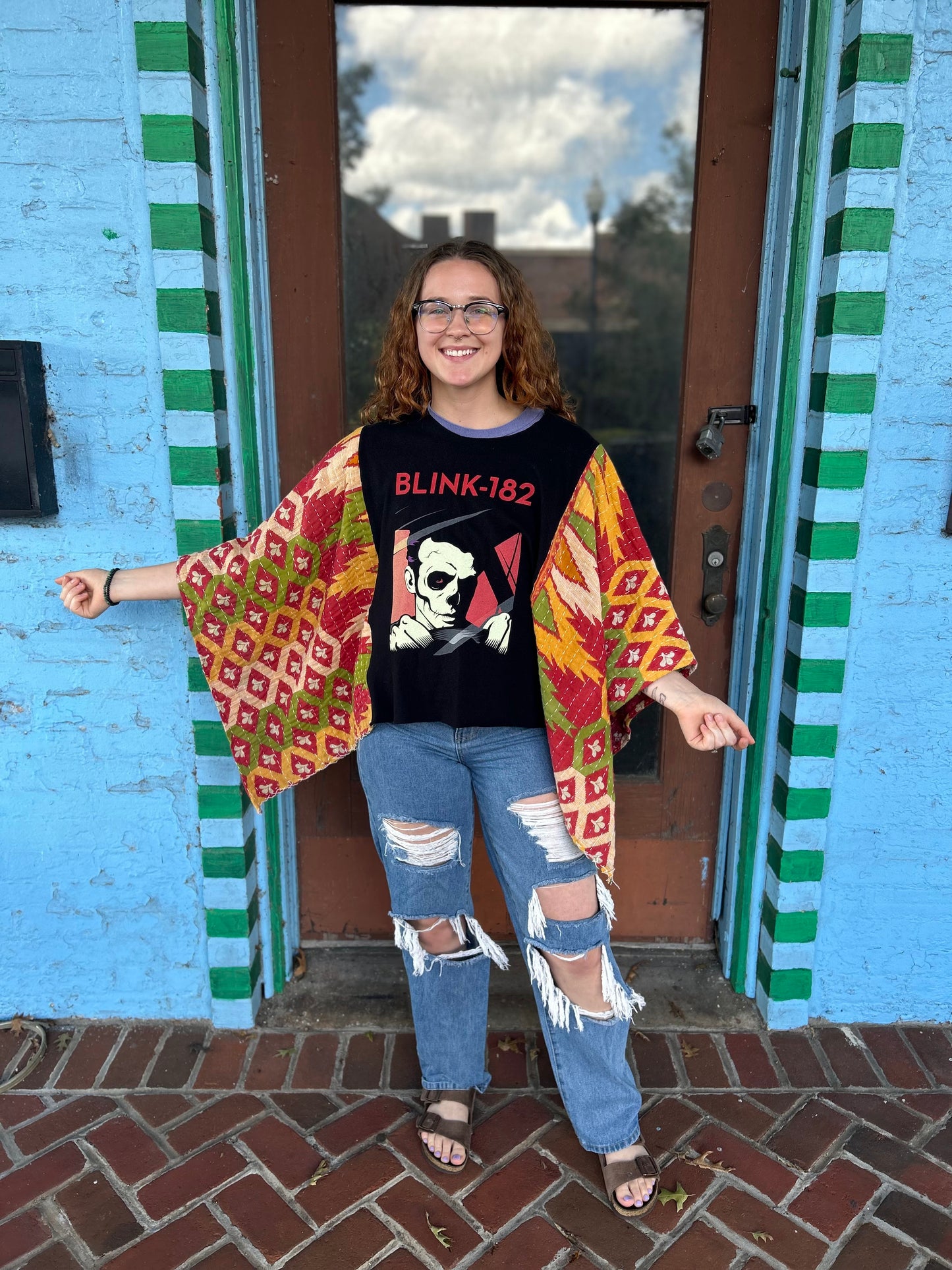 Blink 182 Kantha Poncho