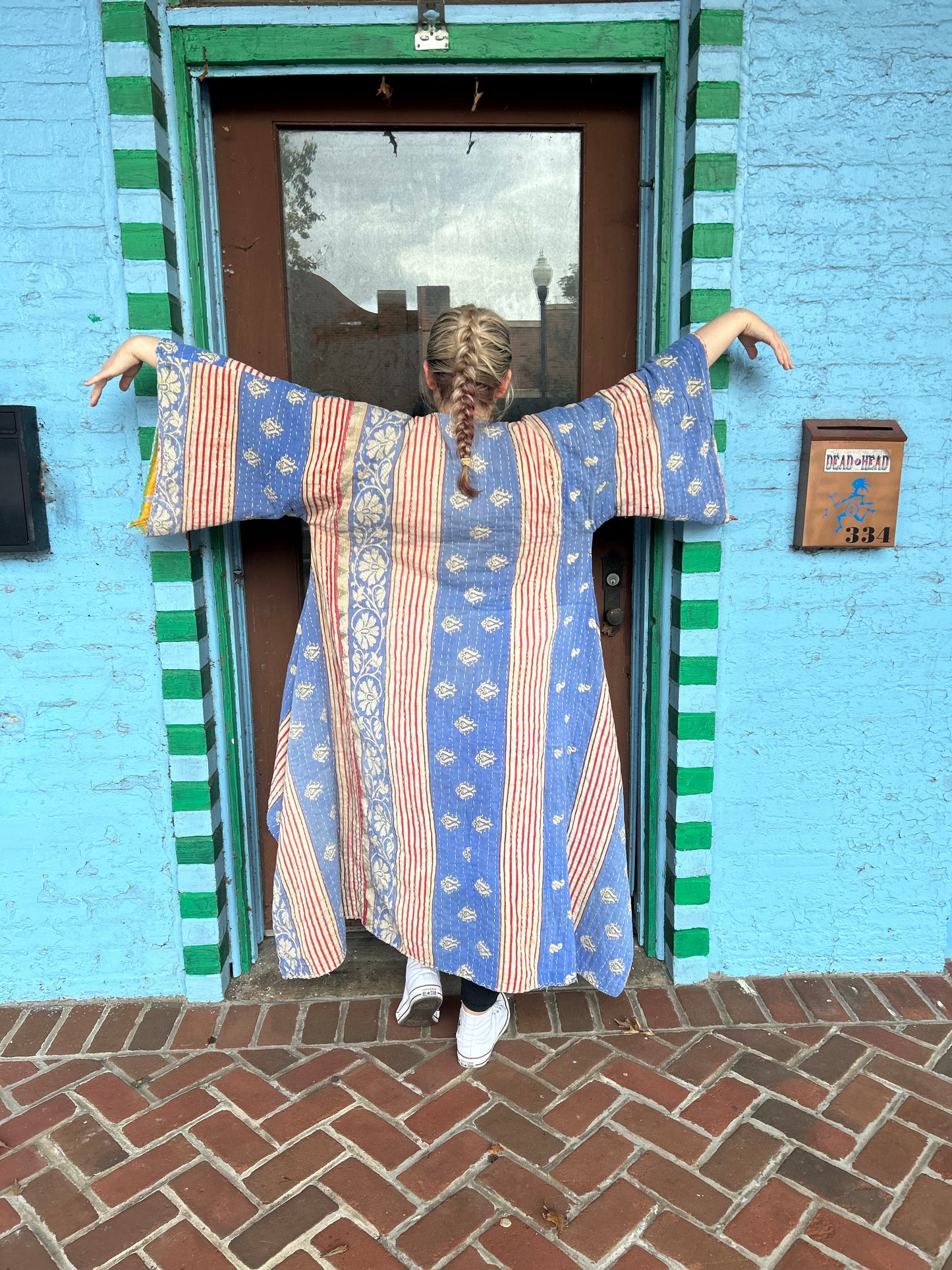 Stella Blue Kantha Kimono
