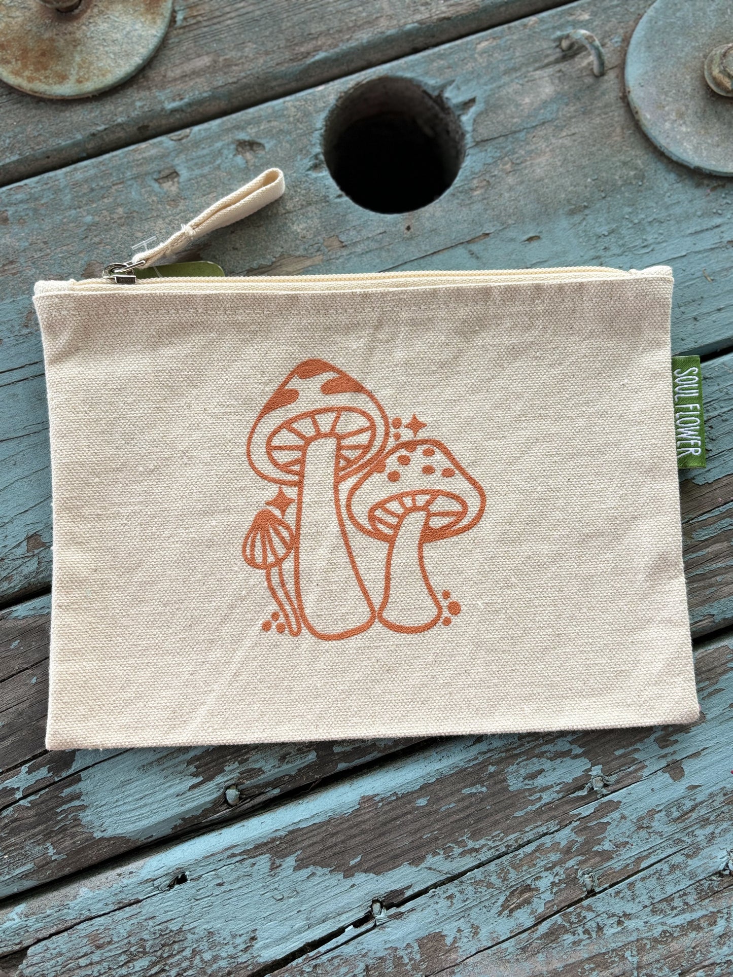 Soul Flower Large Zipper Pouches