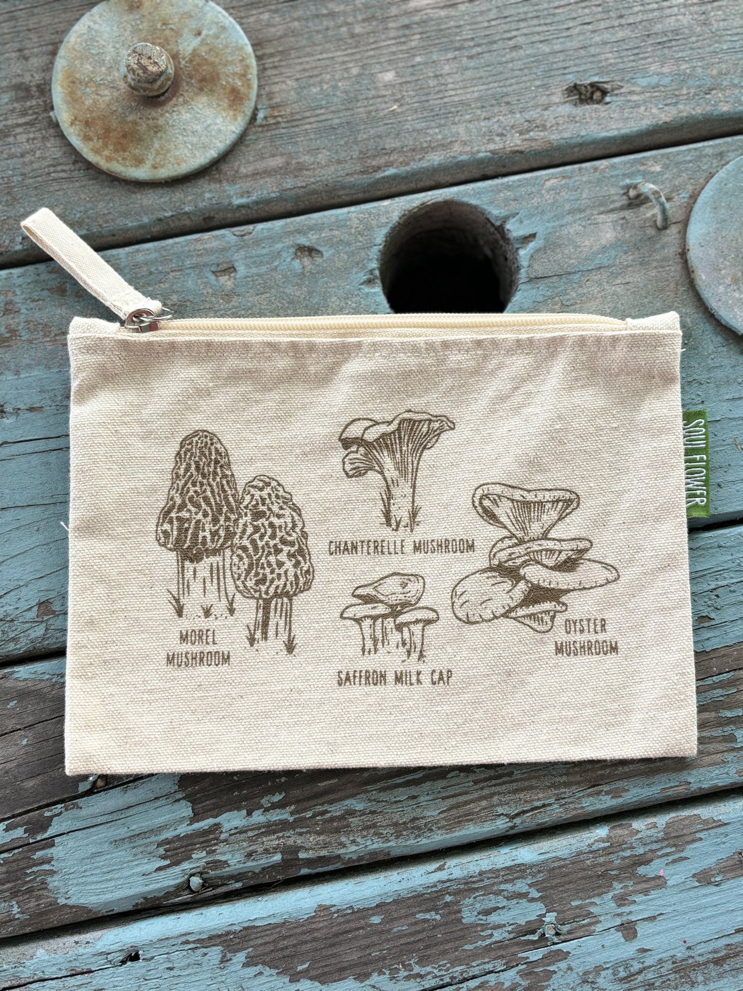 Soul Flower Large Zipper Pouches