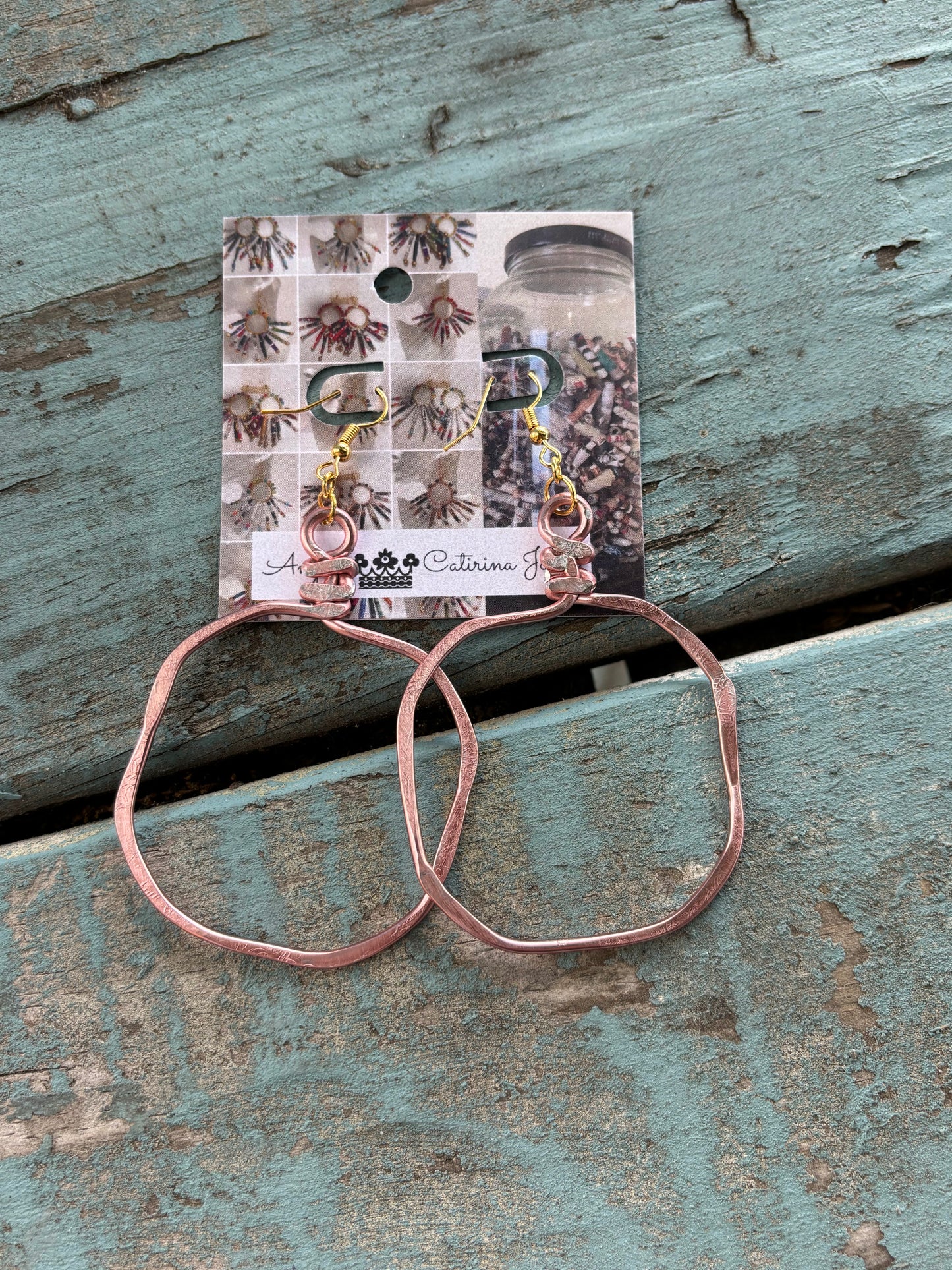 Rose Gold Squared Hoop Earrings