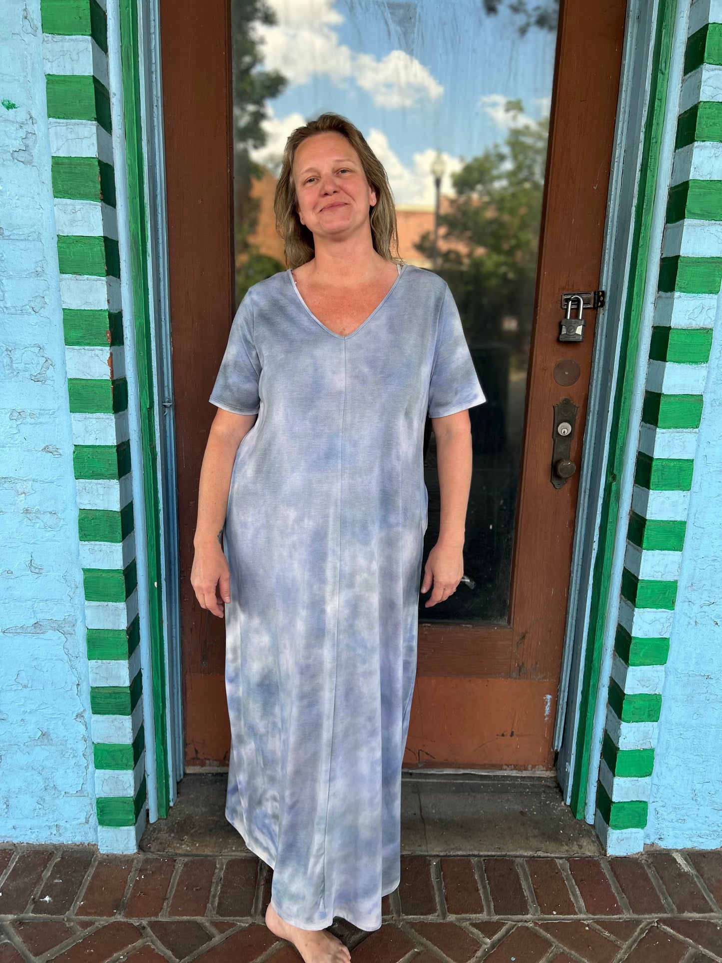 Trippy Mushroom Octopus Tie-Dyed Dress
