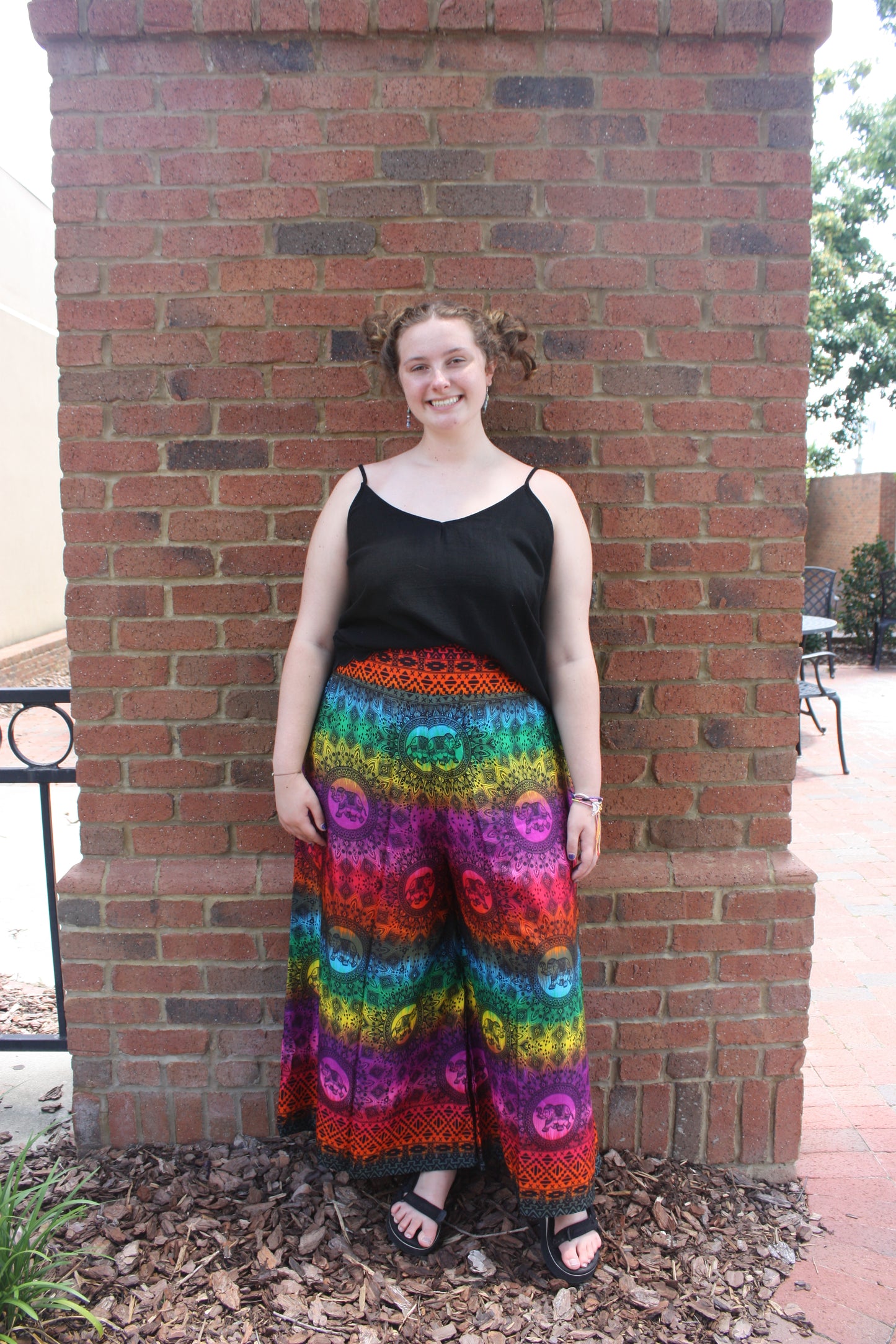 Rainbow Elephant Palazzo Pants