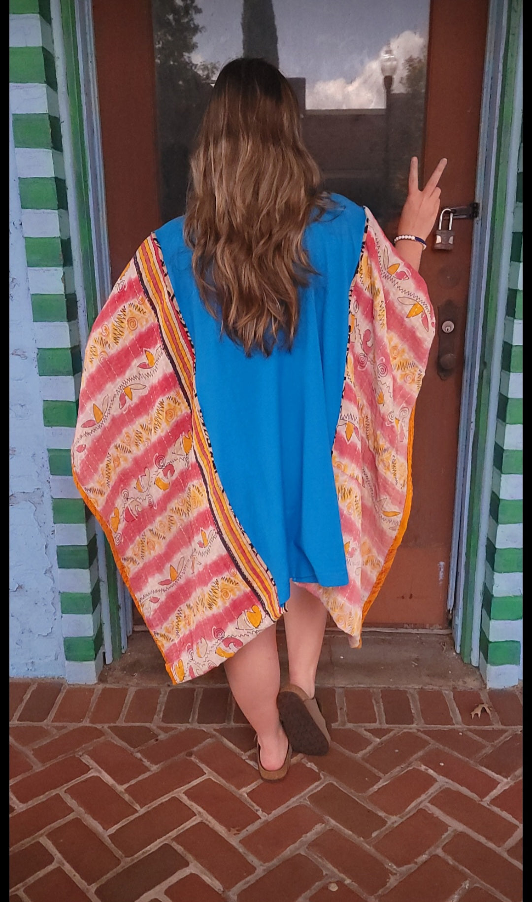Grateful Dead Steal Your Face Kantha Poncho