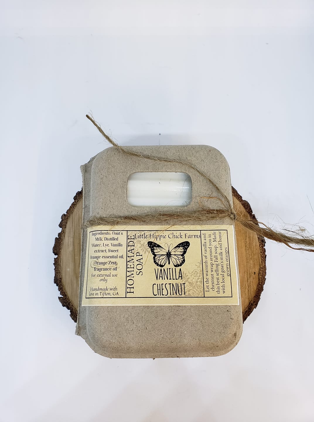 Vanilla Chestnut Homemade Soap with Local Goat's Milk and Georgia Grown Oranges