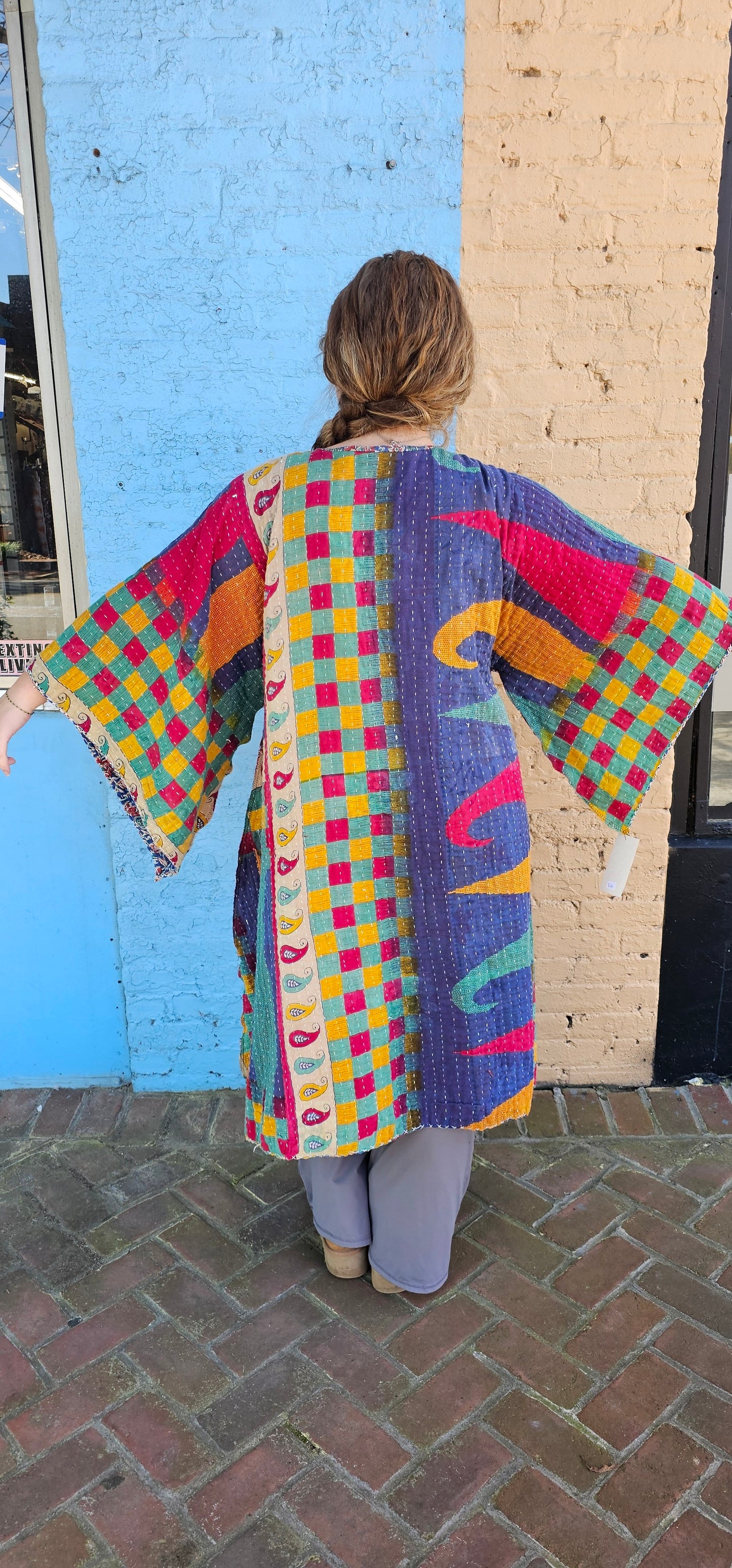 Kantha Kimono with pockets #1102