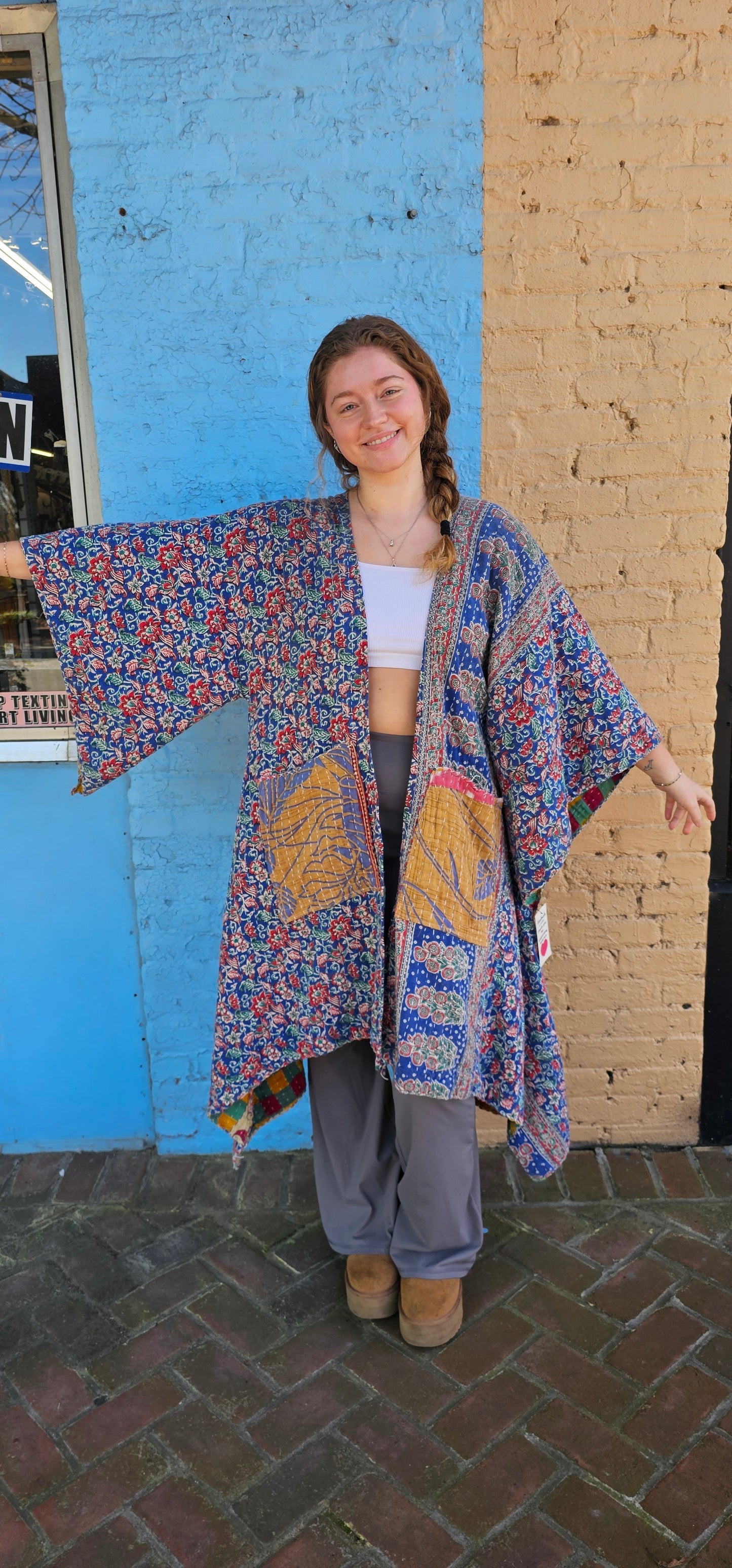 Kantha Kimono with pockets #1102