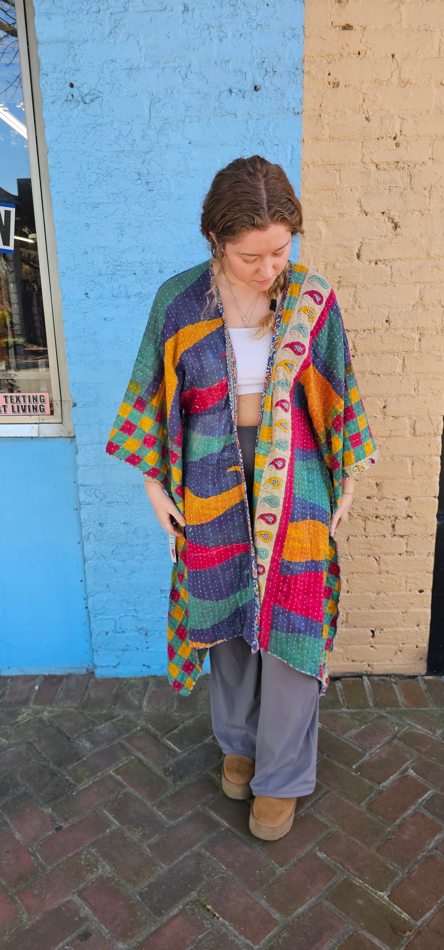 Kantha Kimono with pockets #1102
