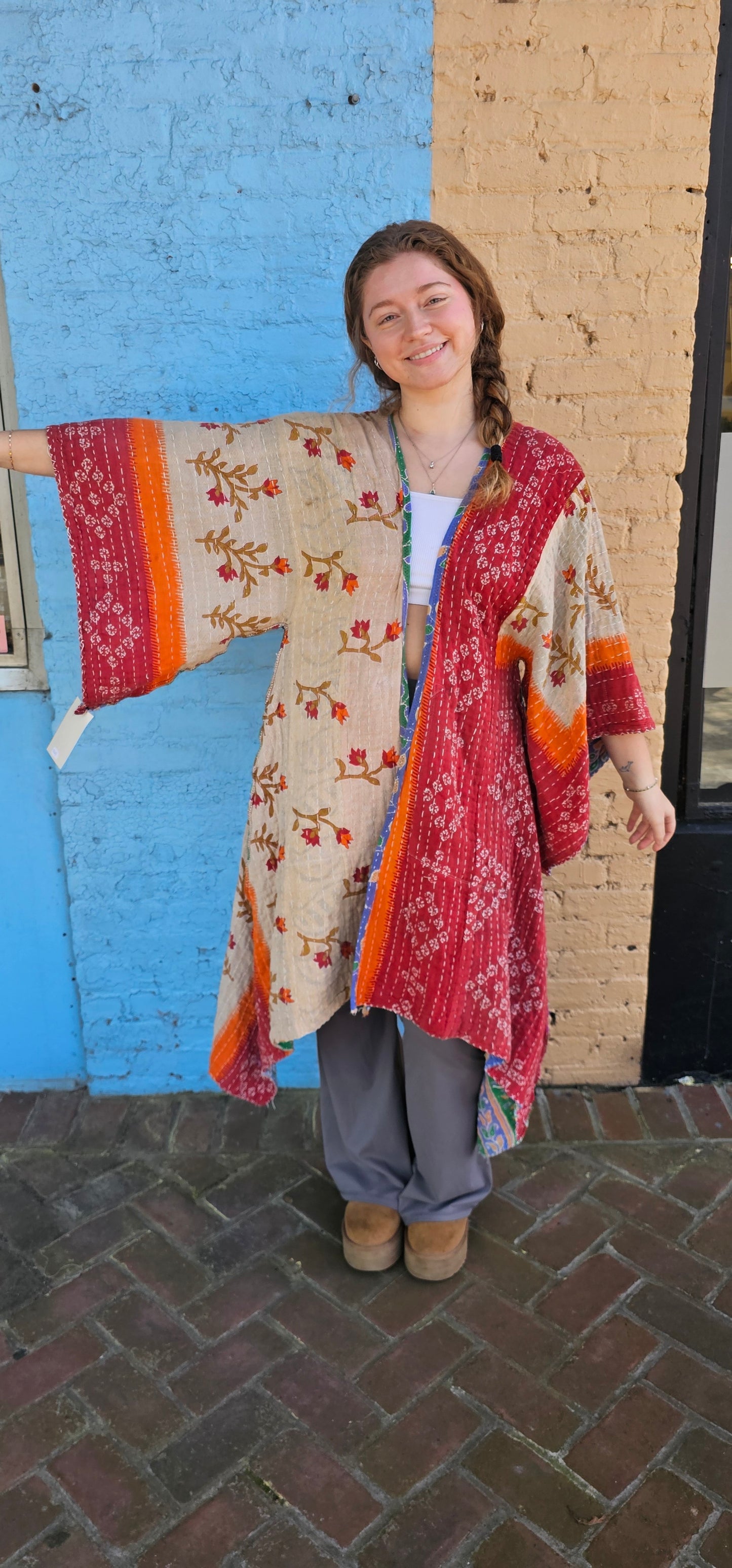 Kantha Kimono with pockets #1103