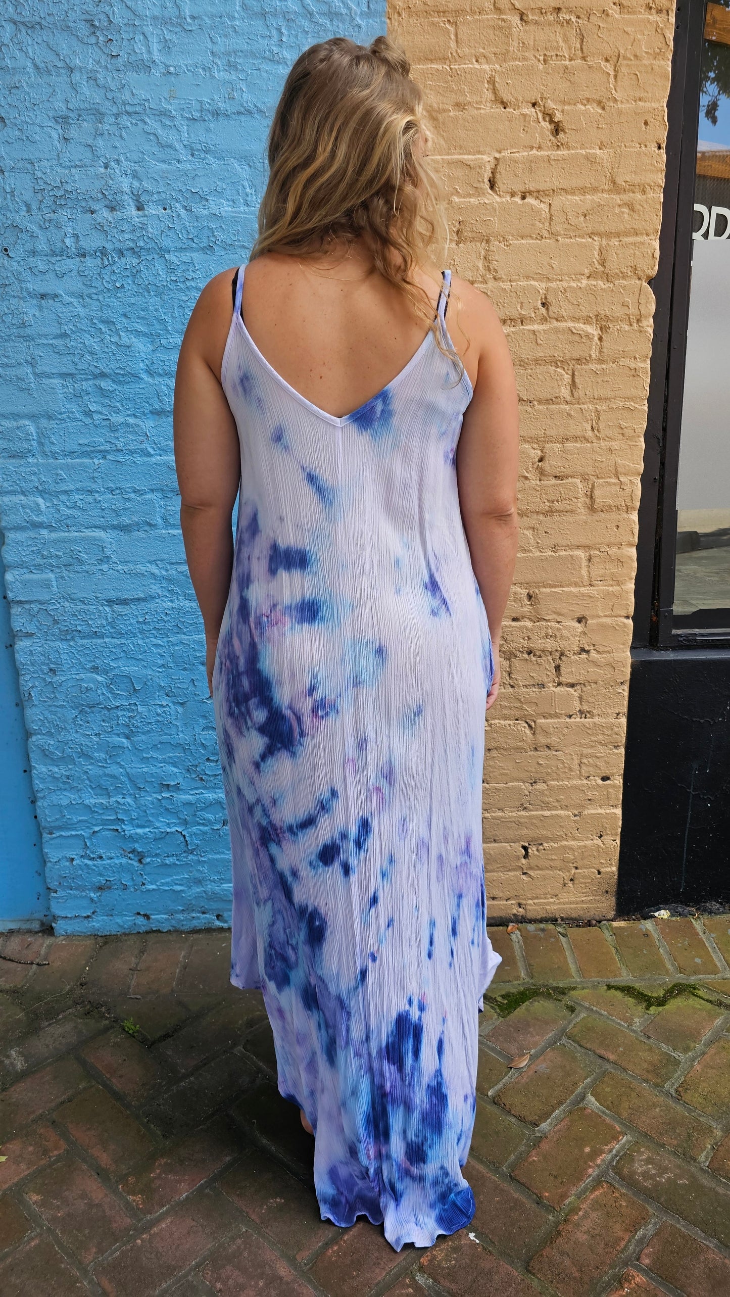 Moonlit Sky Tie-Dye Maxi Dress with Pockets | Little Hippie Chick MEDIUM #1439