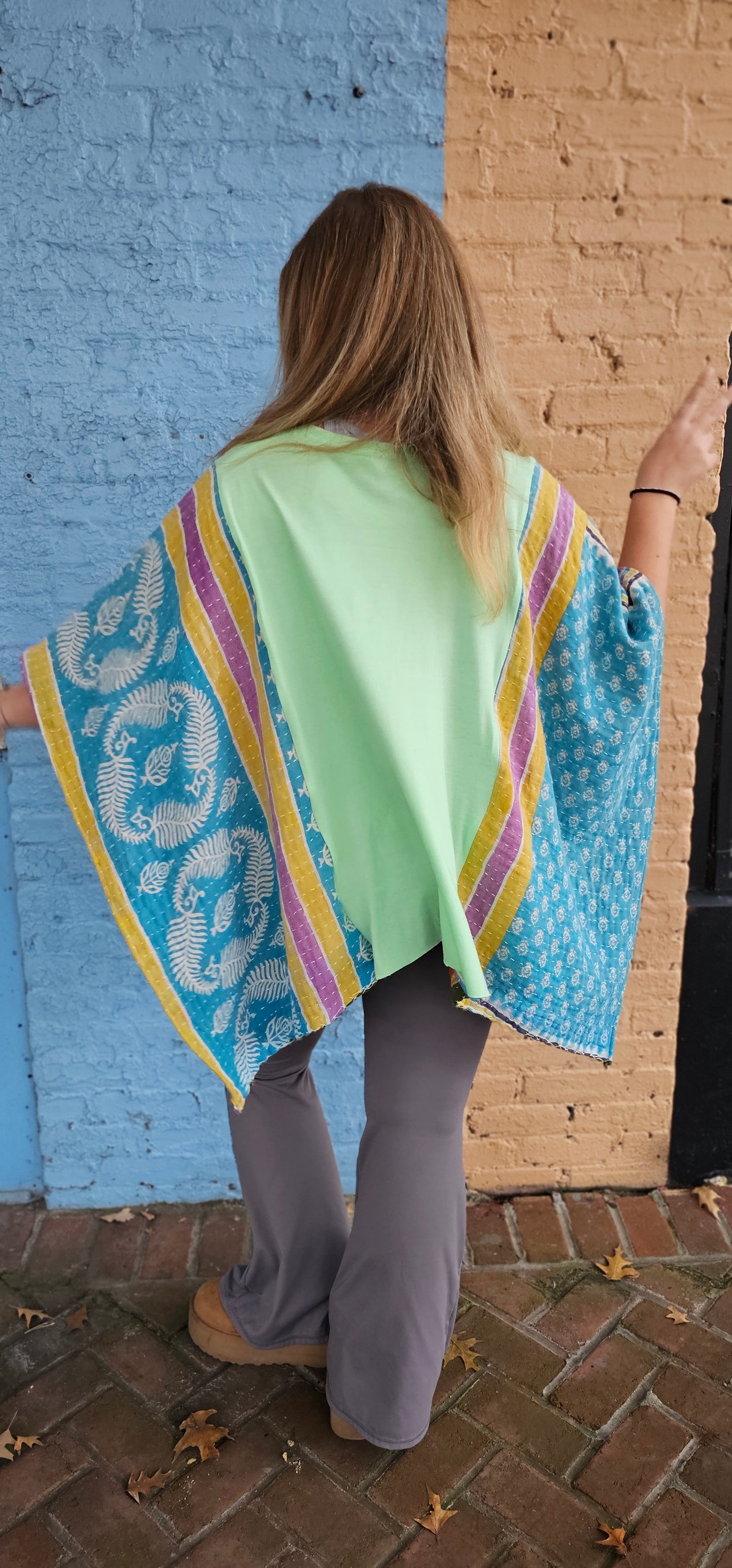 Take it Easy Kantha Poncho