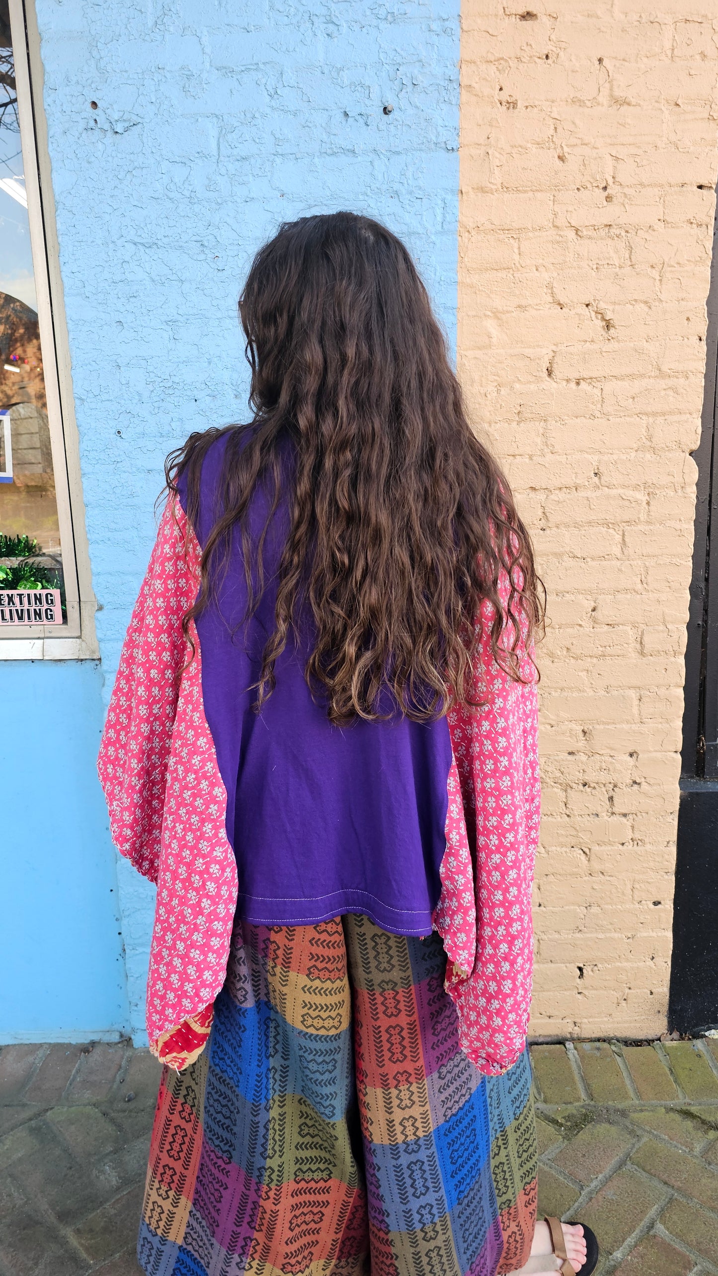 Spread Love Kantha Poncho