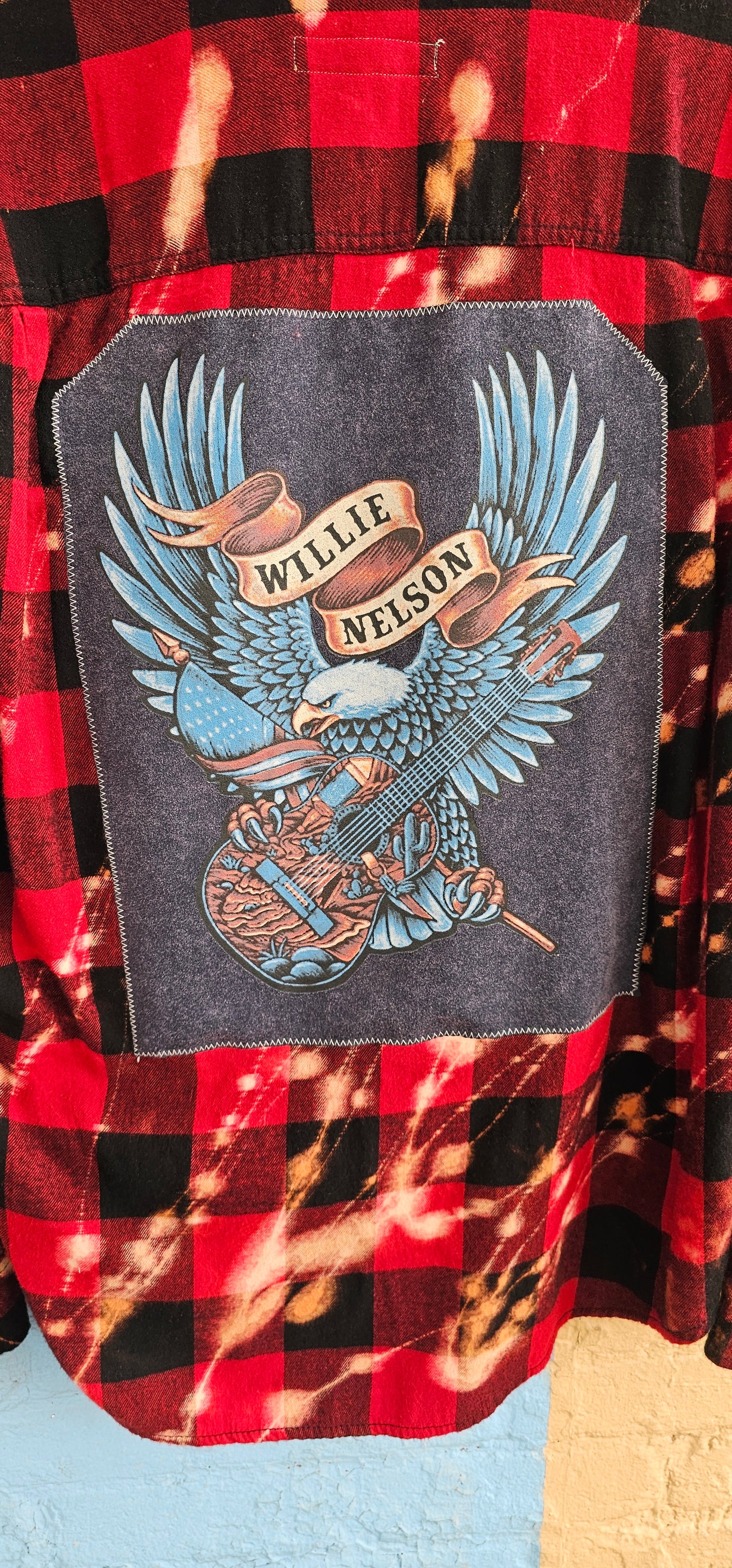 Willie Nelson Bleached Flannel size XL
