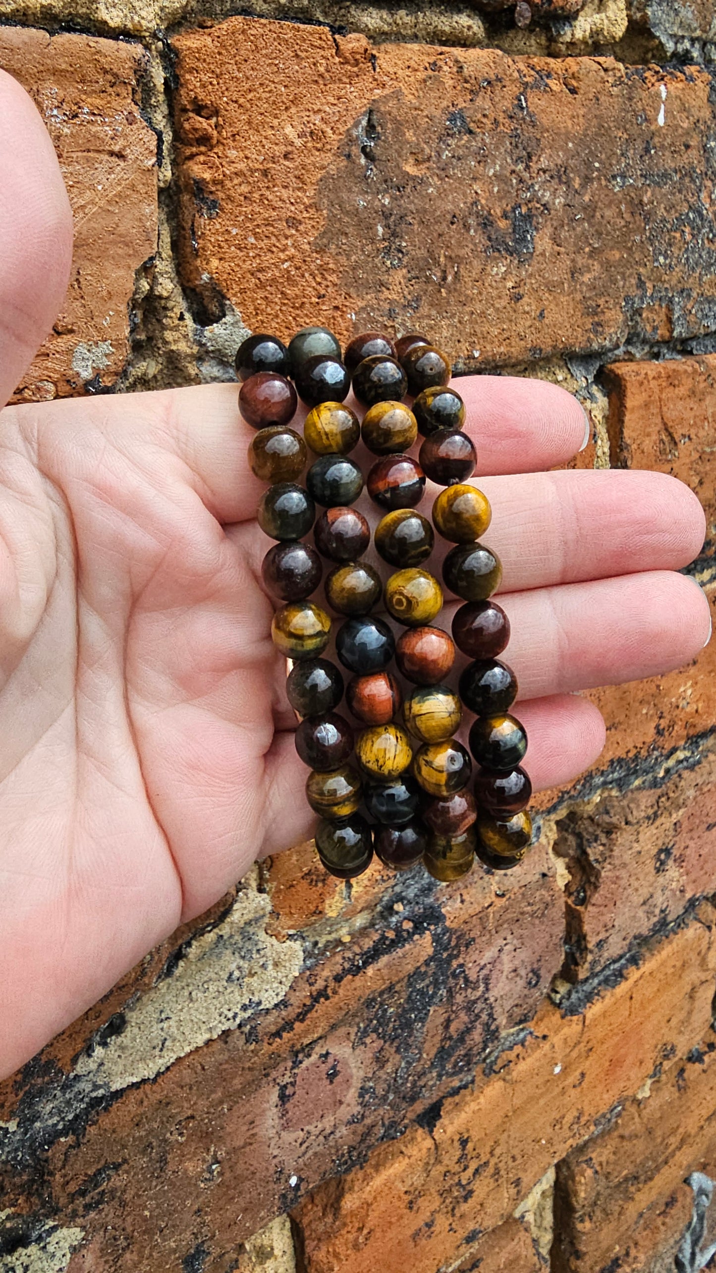 Tiger Eye Crystal Bracelet – 8mm Beads | Confidence, Focus & Grounded Energy