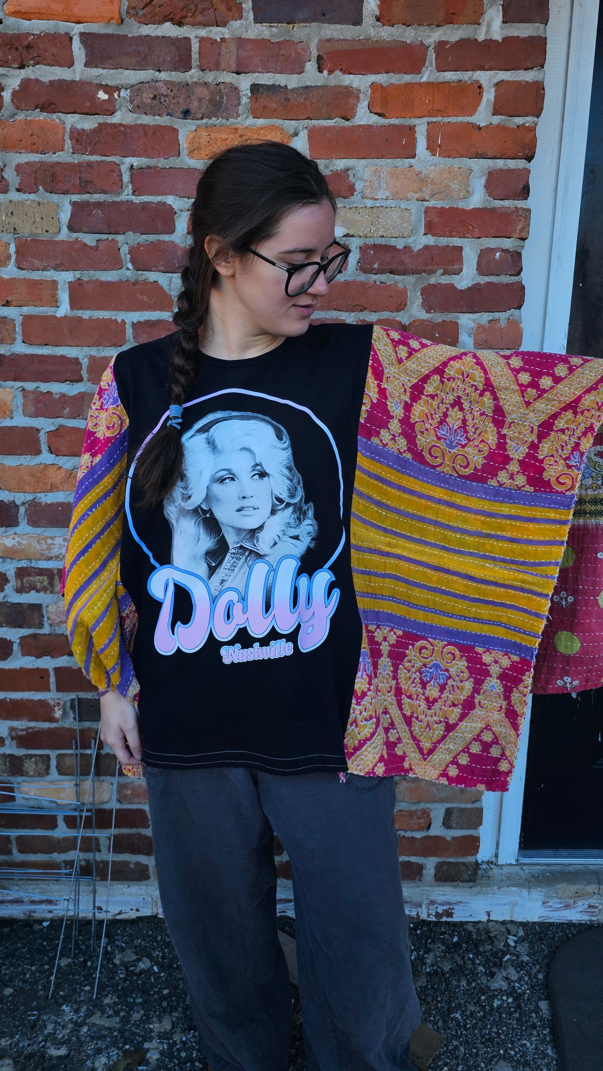 Dolly Parton Kantha Poncho