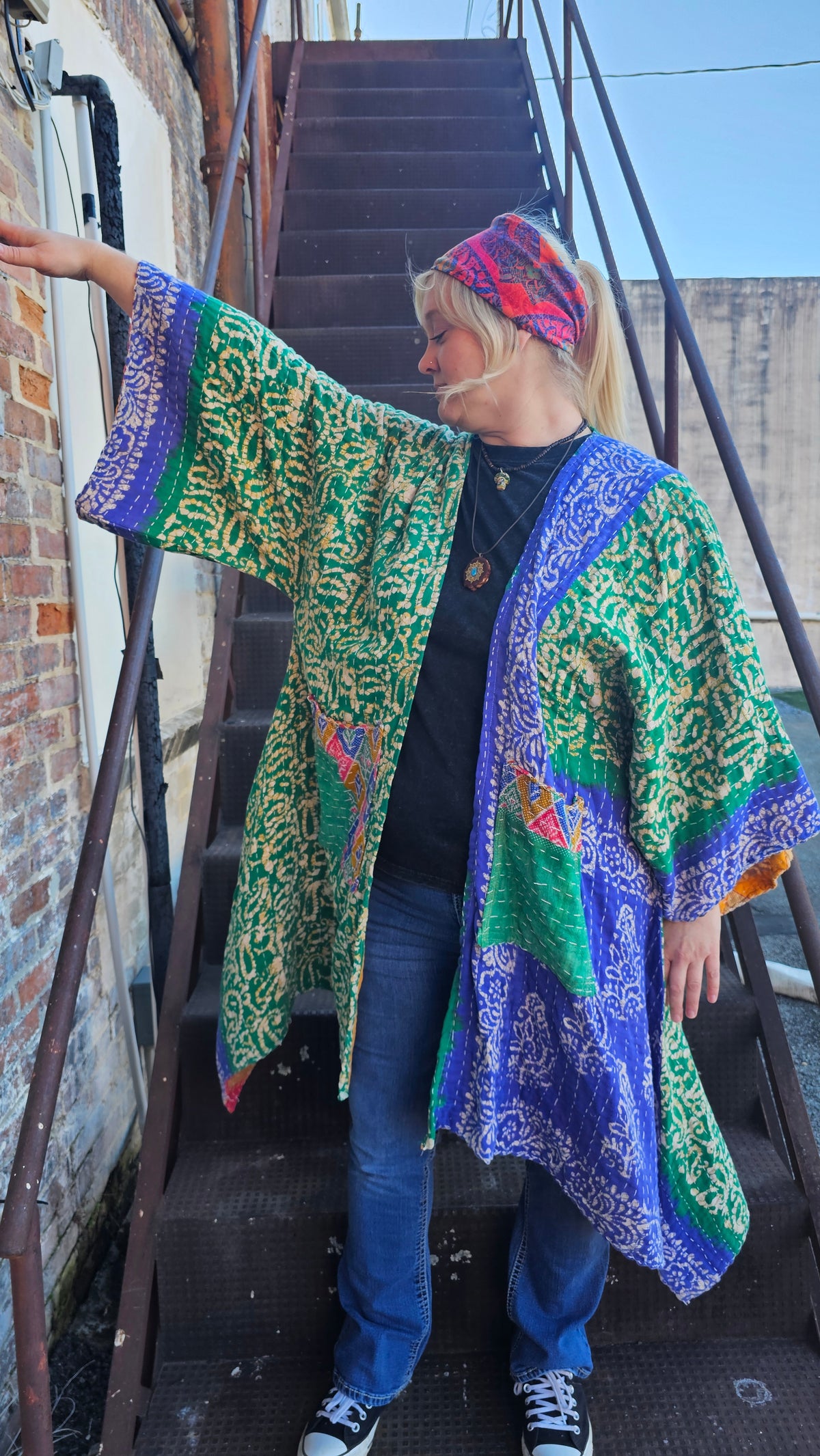 Kantha Kimono with pockets