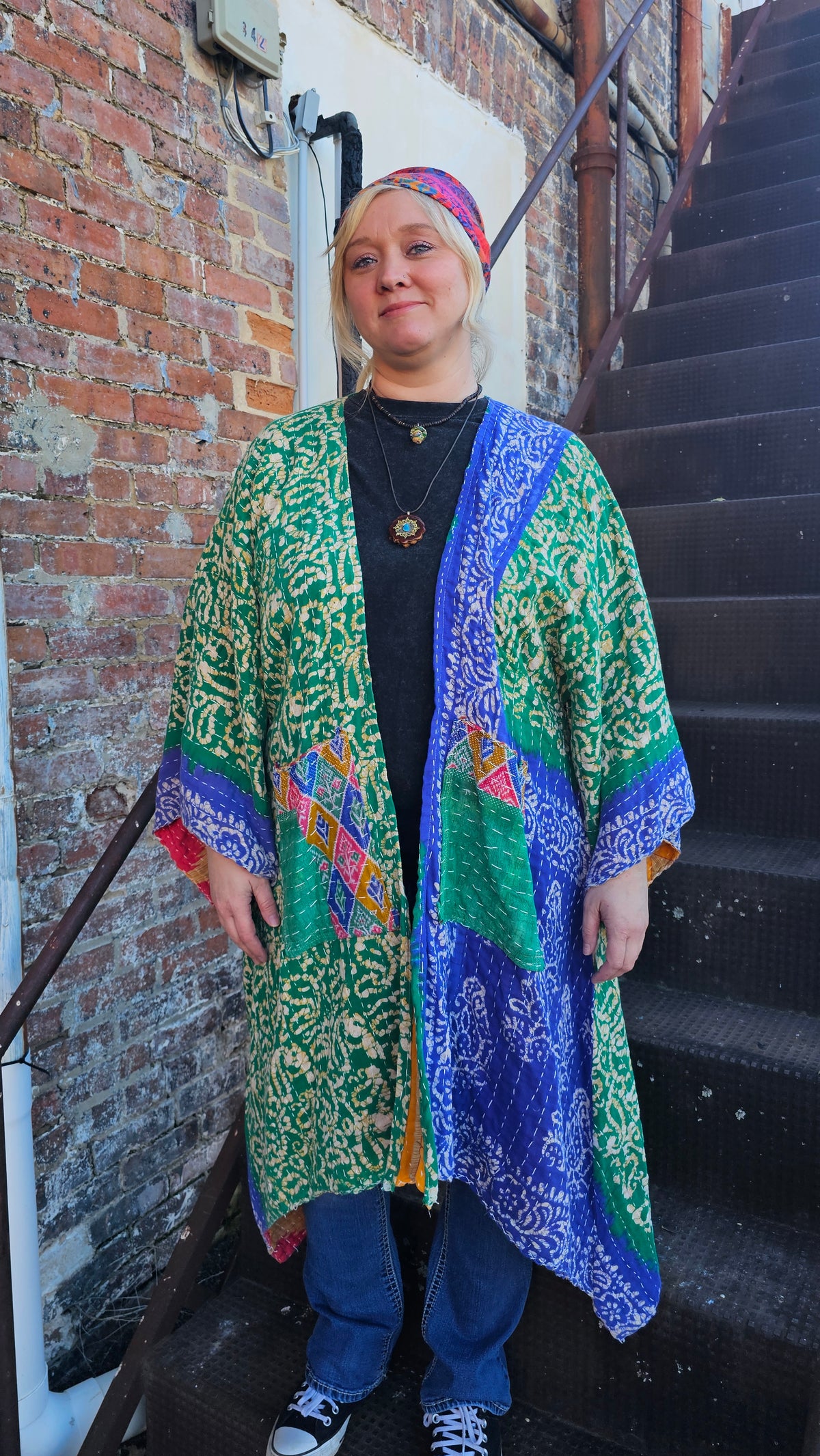 Kantha Kimono with pockets