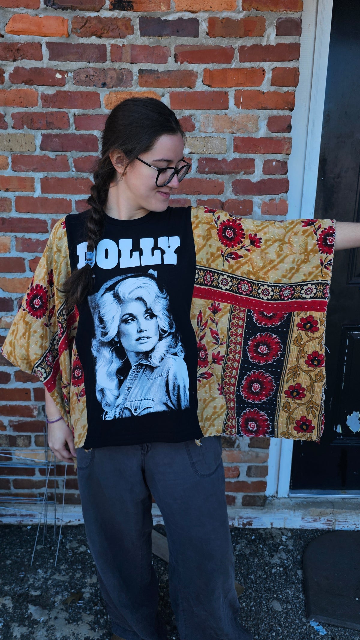 Dolly Parton Kantha Poncho