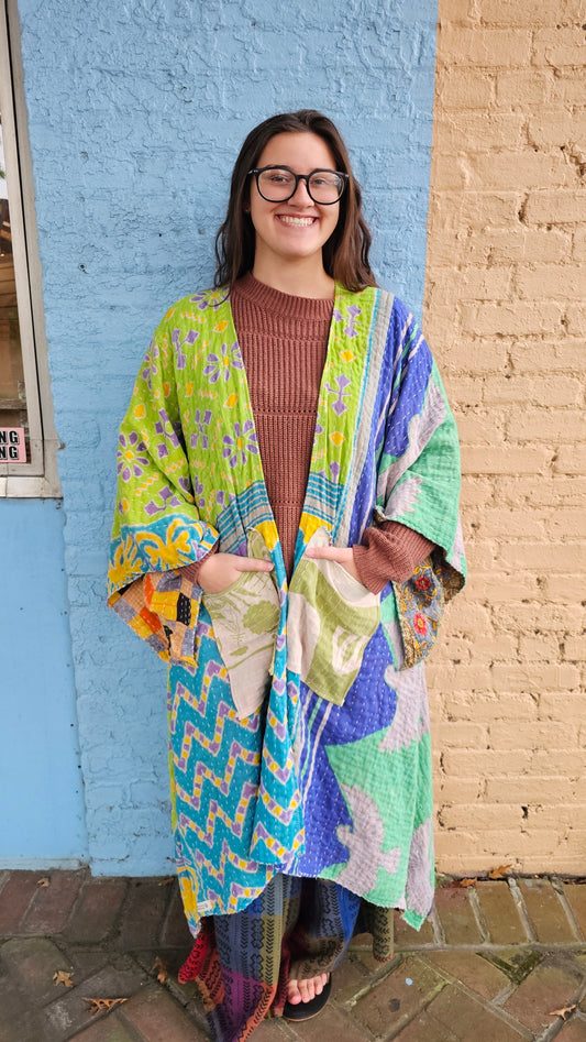 Kantha Kimono with pockets #1263