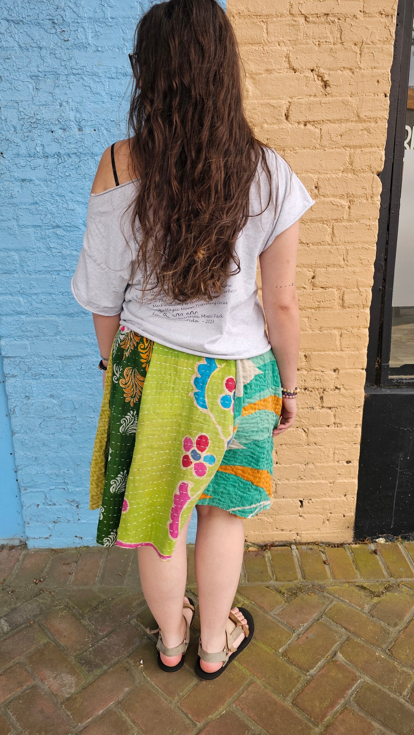 Kantha Patchwork Skirt #1348 size L/XL