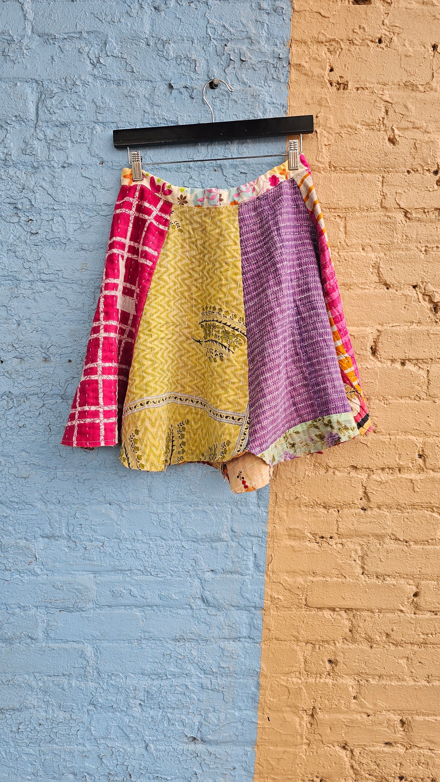 Kantha Patchwork Skirt #1352 size S/M