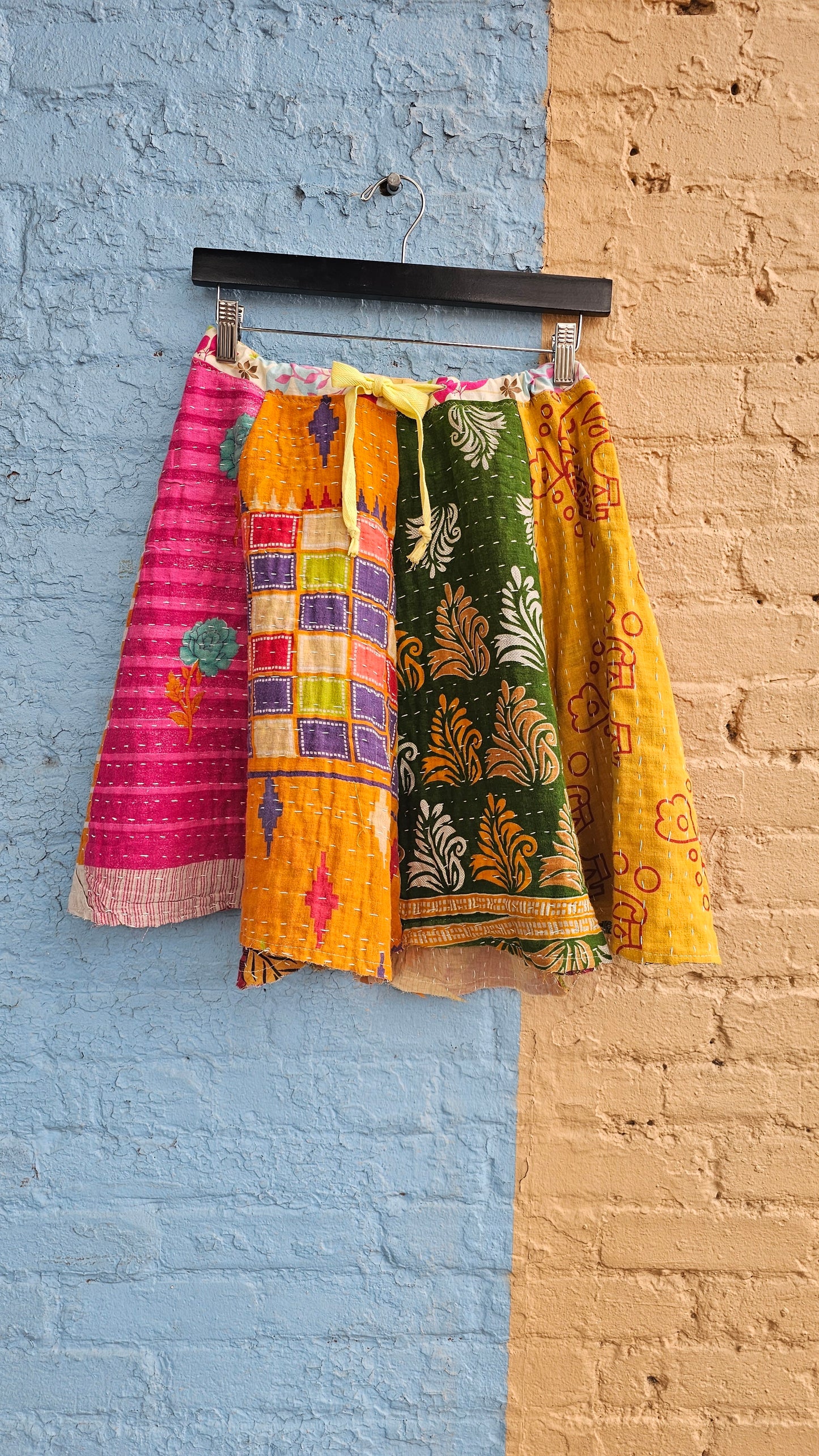 Kantha Patchwork Skirt #1352 size S/M