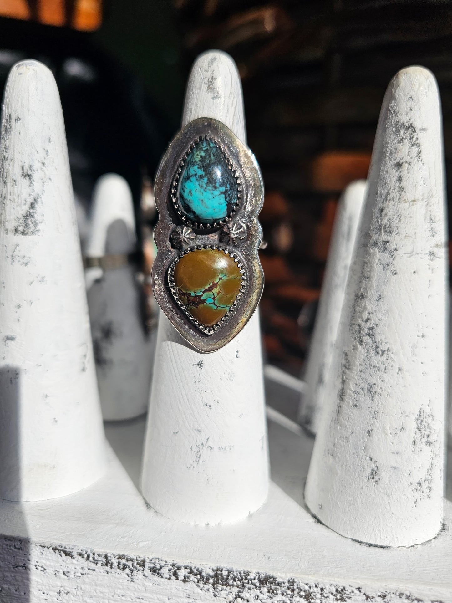 Tibetan and Hubei Turquoise Ring