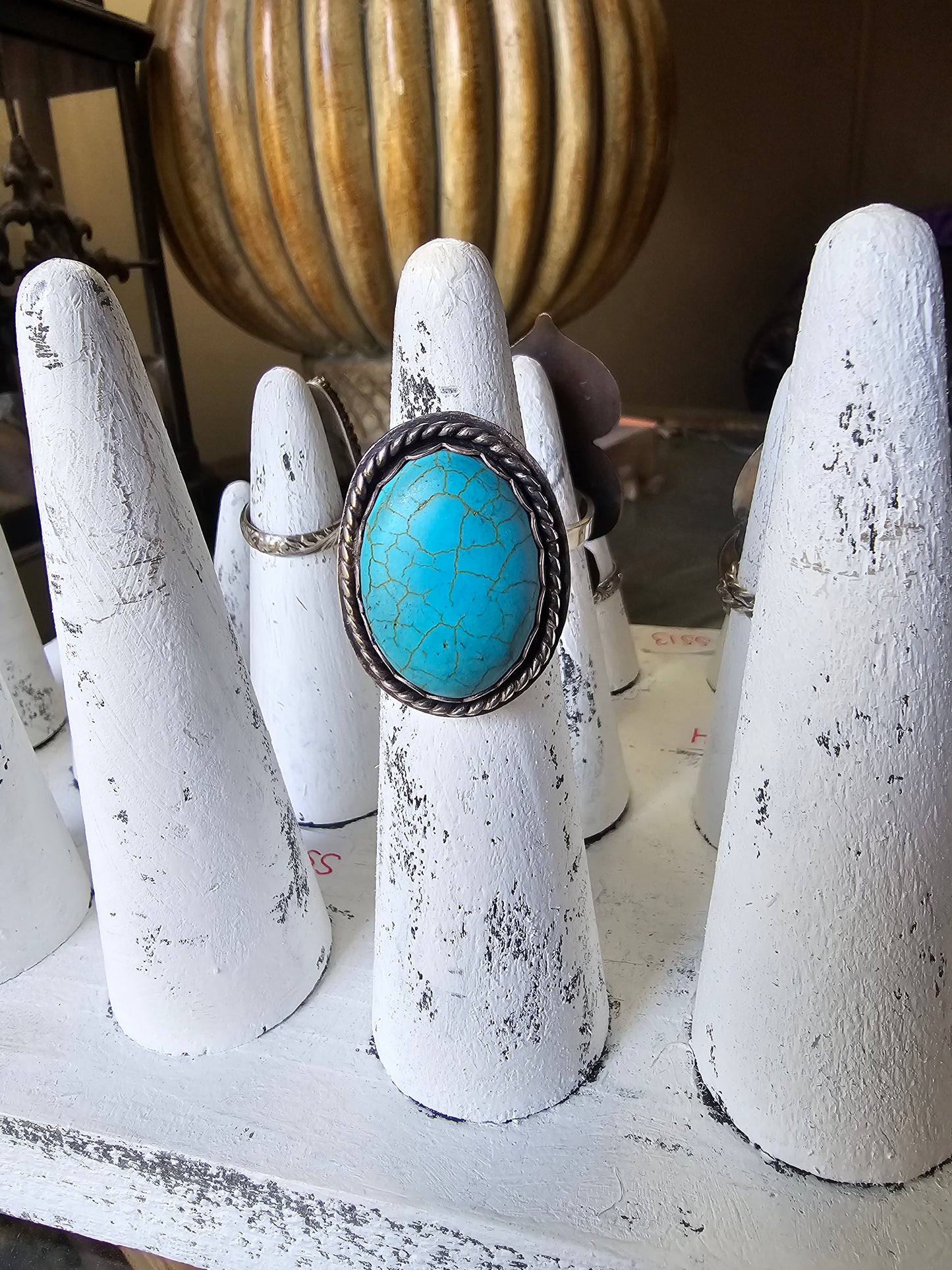 Natural Blue Turquoise Ring