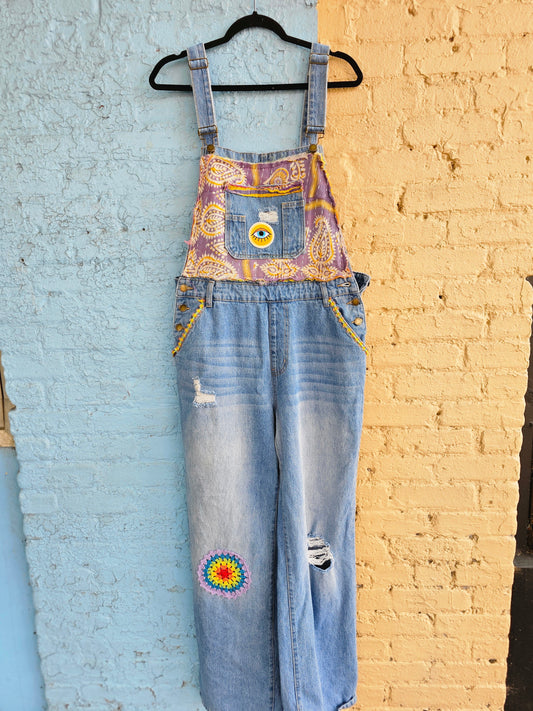 Kantha Denim Overalls size XL