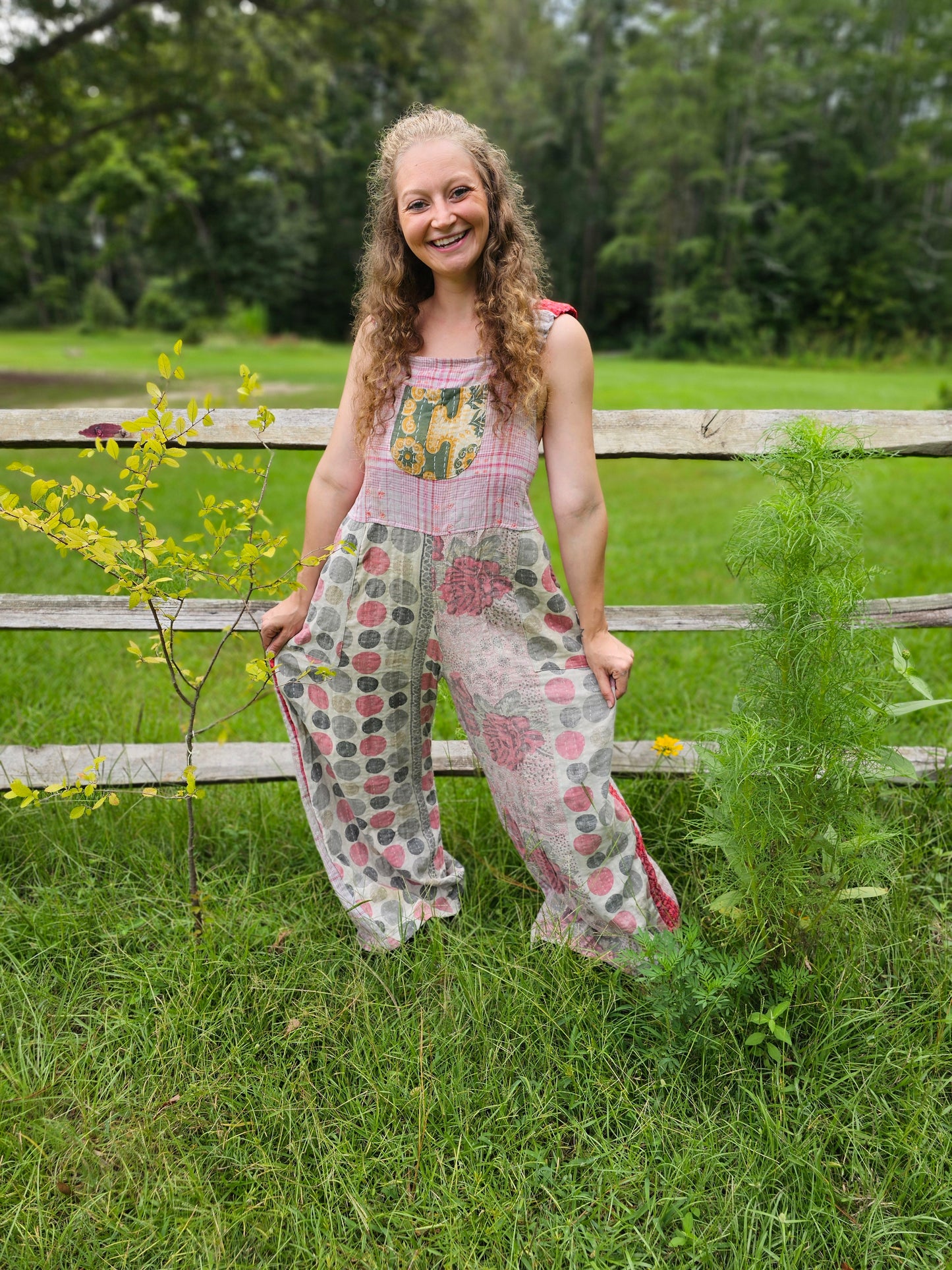 Kantha Patchwork Overalls #422